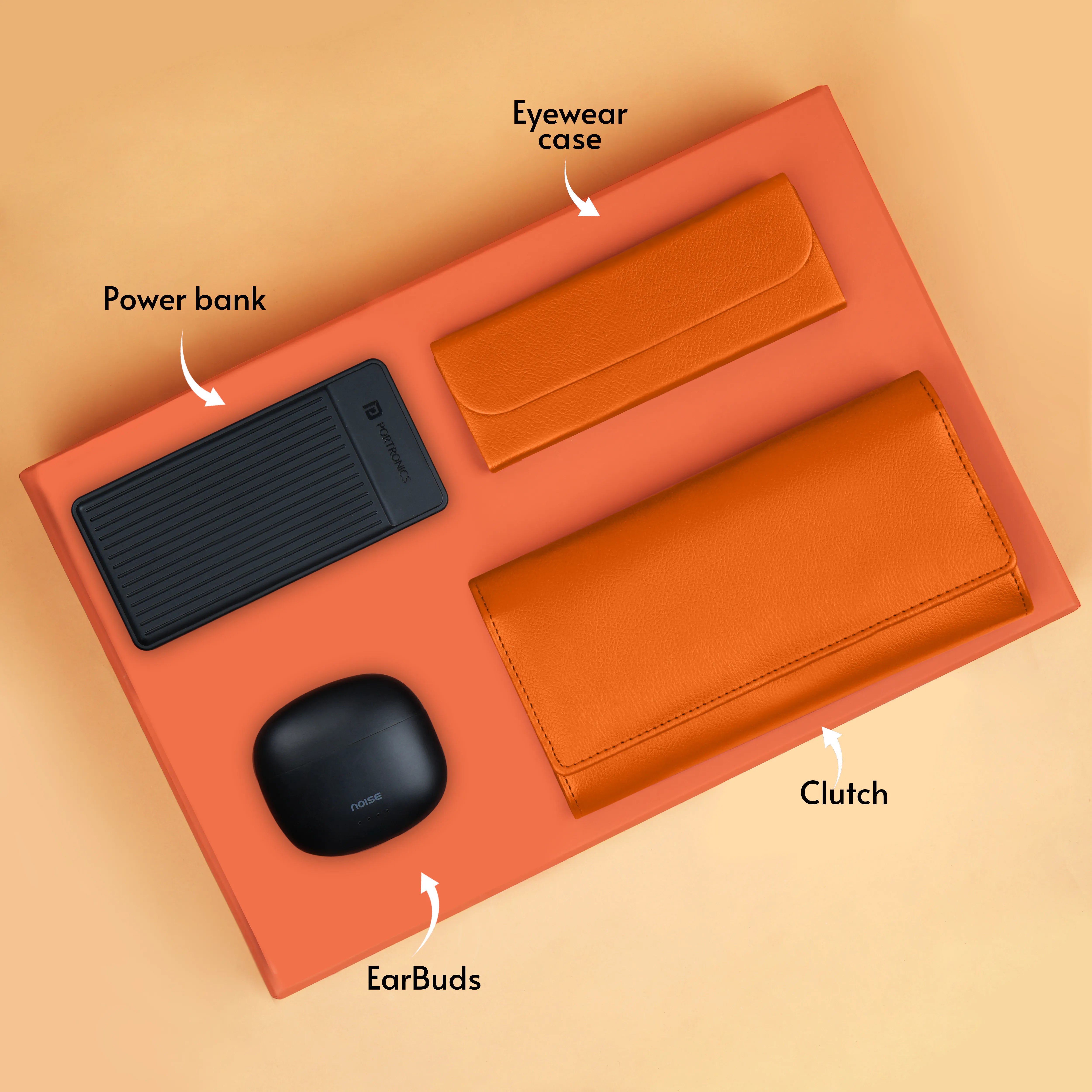 Clutch Power Bank Earbuds & Eyewear Case Gift Hamper