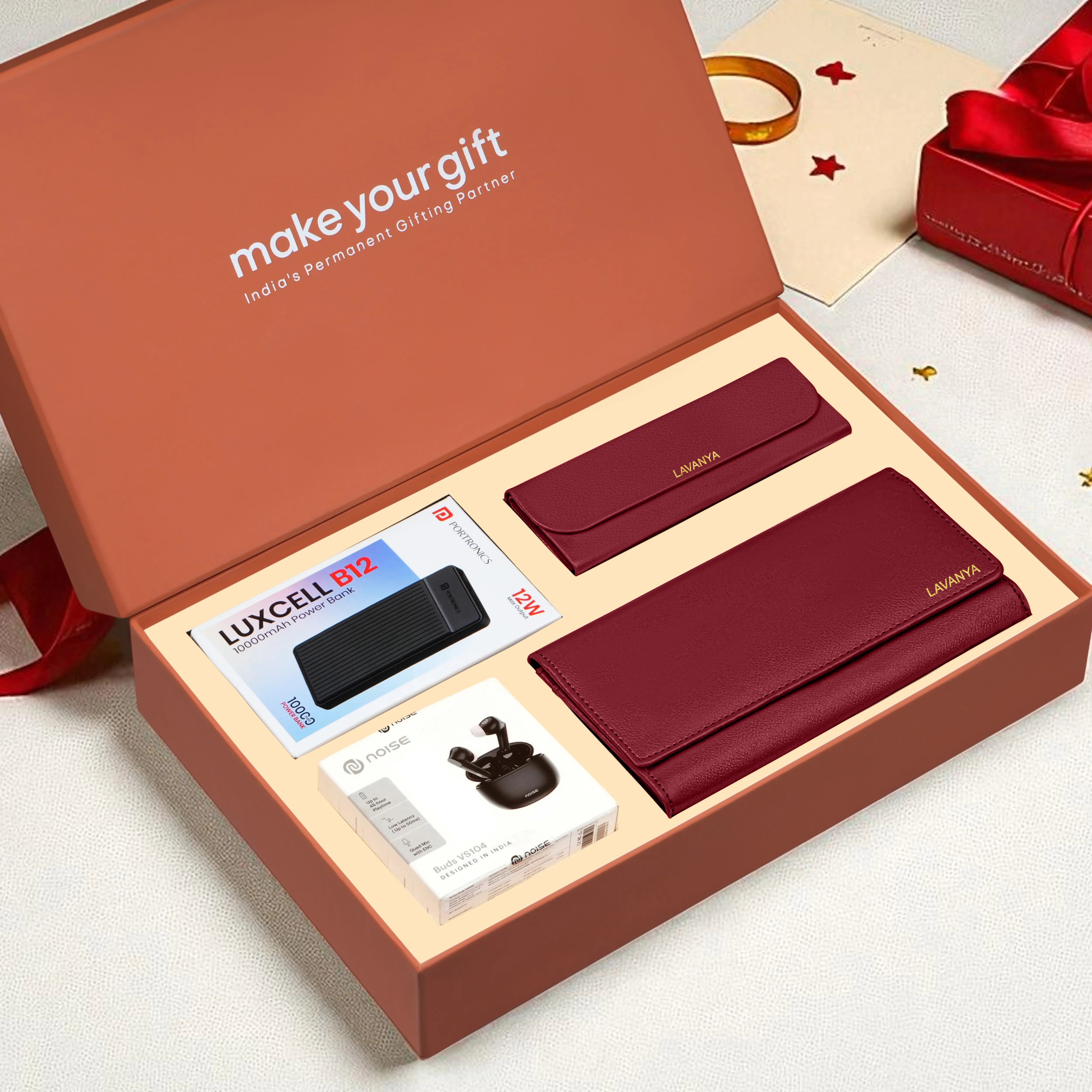 Clutch Power Bank Earbuds & Eyewear Case Gift Hamper