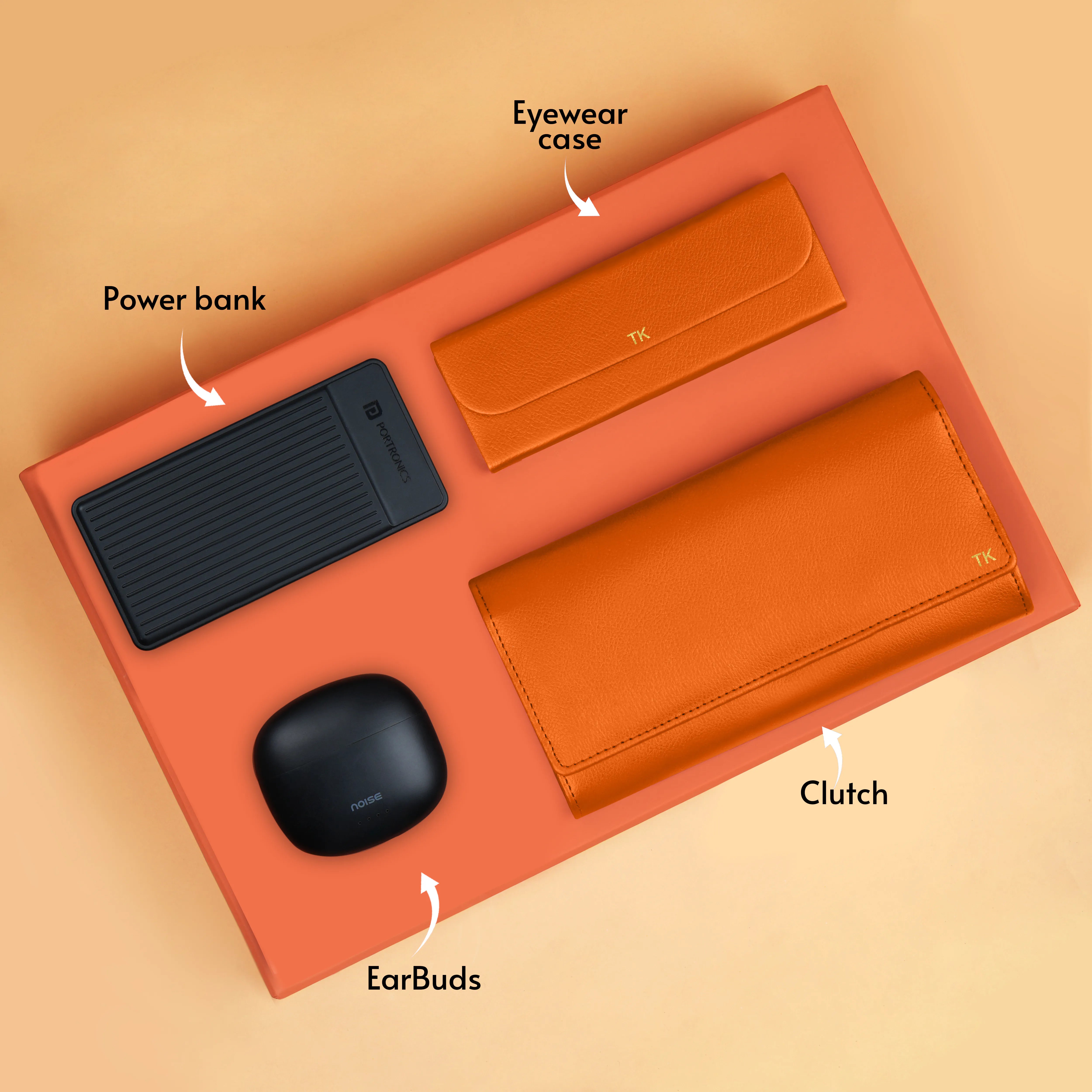 Clutch Power Bank Earbuds & Eyewear Case Gift Hamper