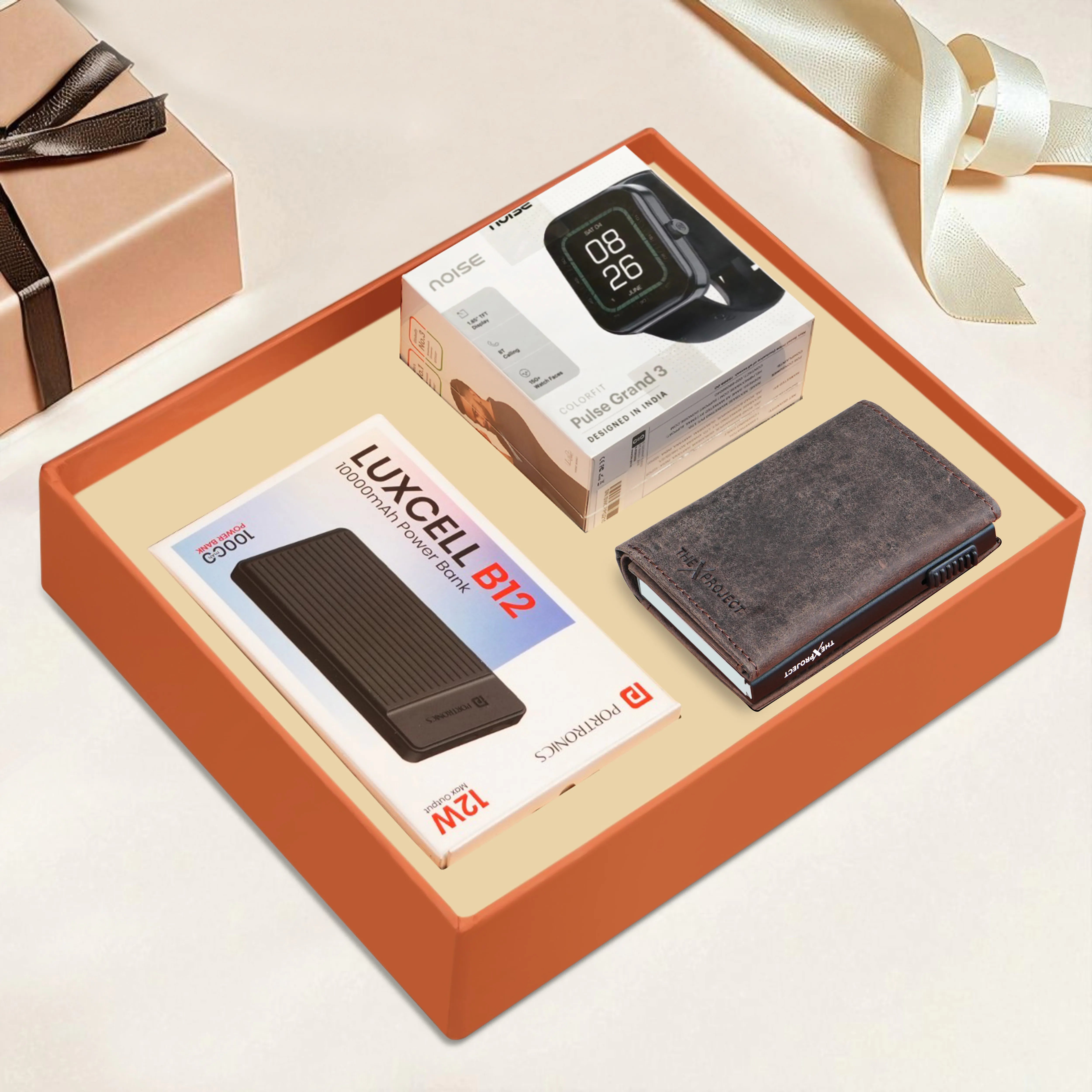 Cardholder, Power Bank & Watch Gift Hamper