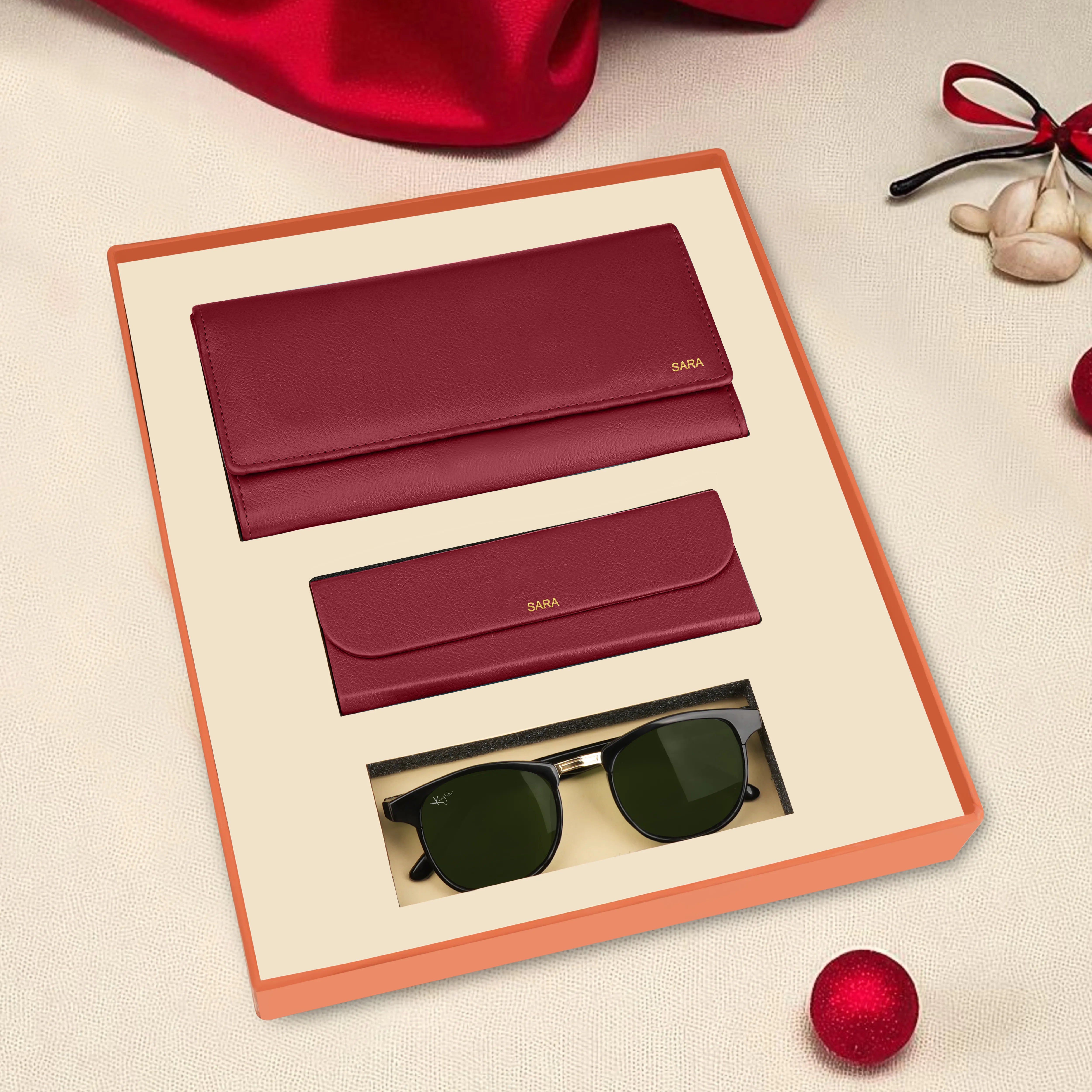 Personalized Clutch Eyewear Case & Sunglasses Gift Hamper
