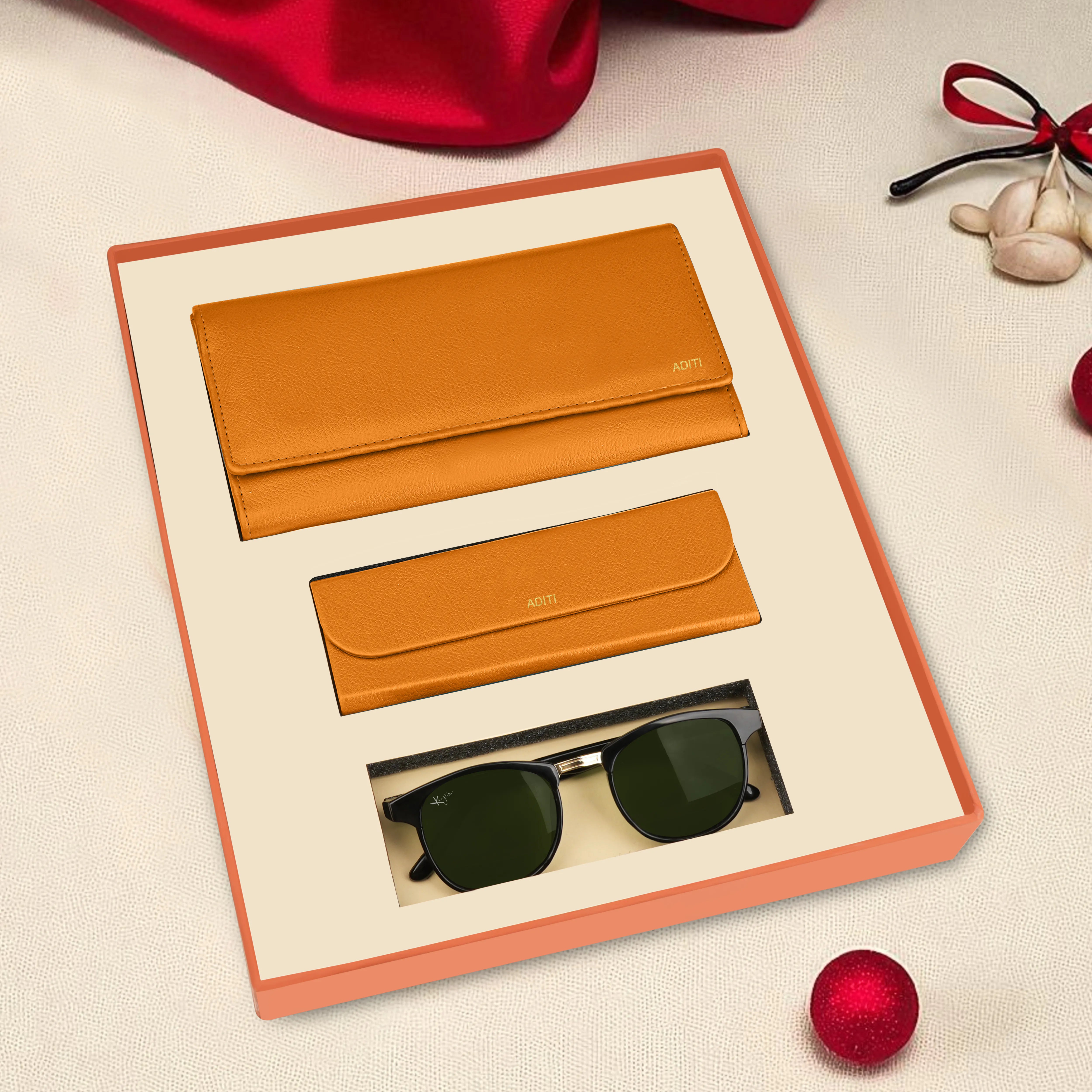 Personalized Clutch Eyewear Case & Sunglasses Gift Hamper