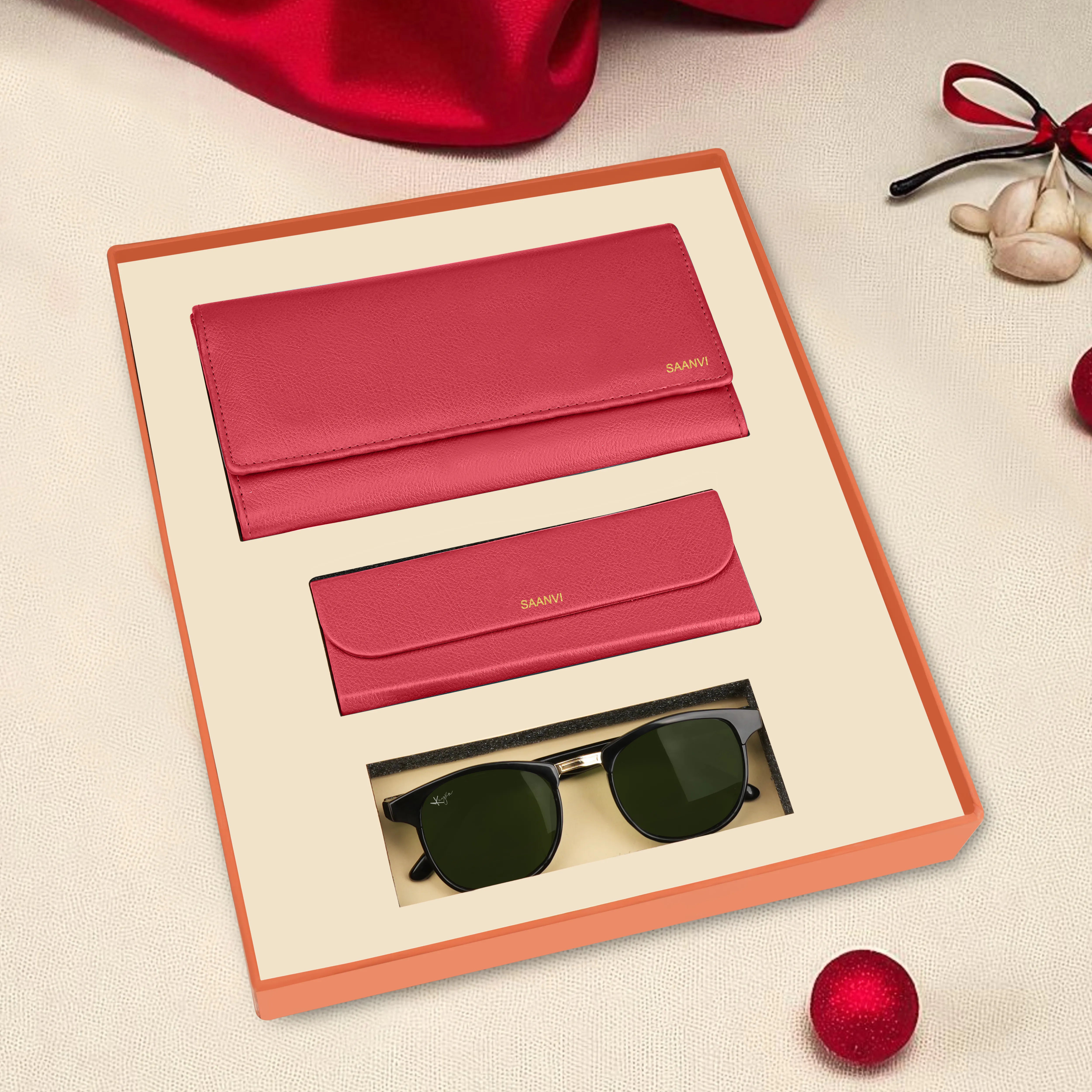 Personalized Clutch Eyewear Case & Sunglasses Gift Hamper