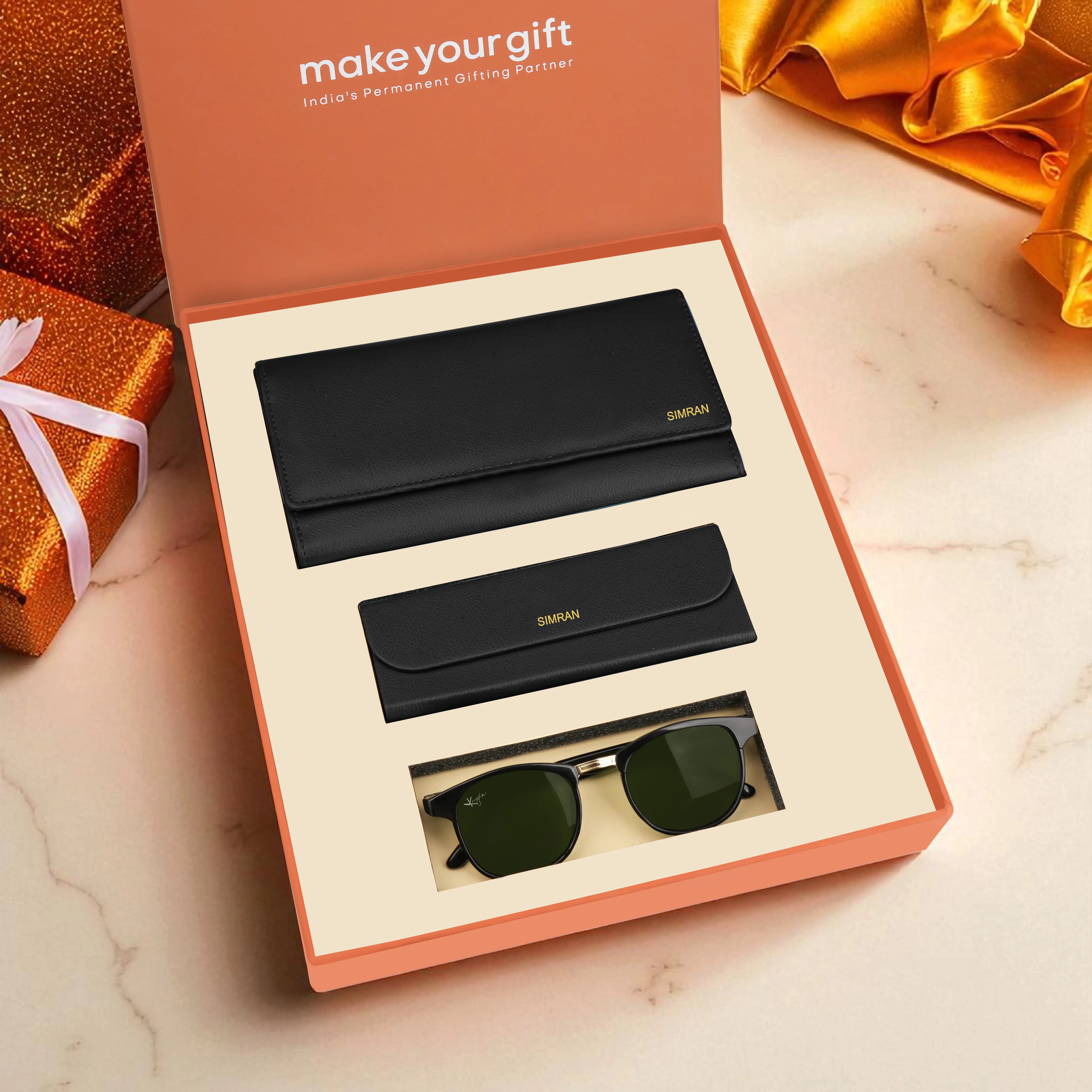 Personalized Clutch Eyewear Case & Sunglasses Gift Hamper