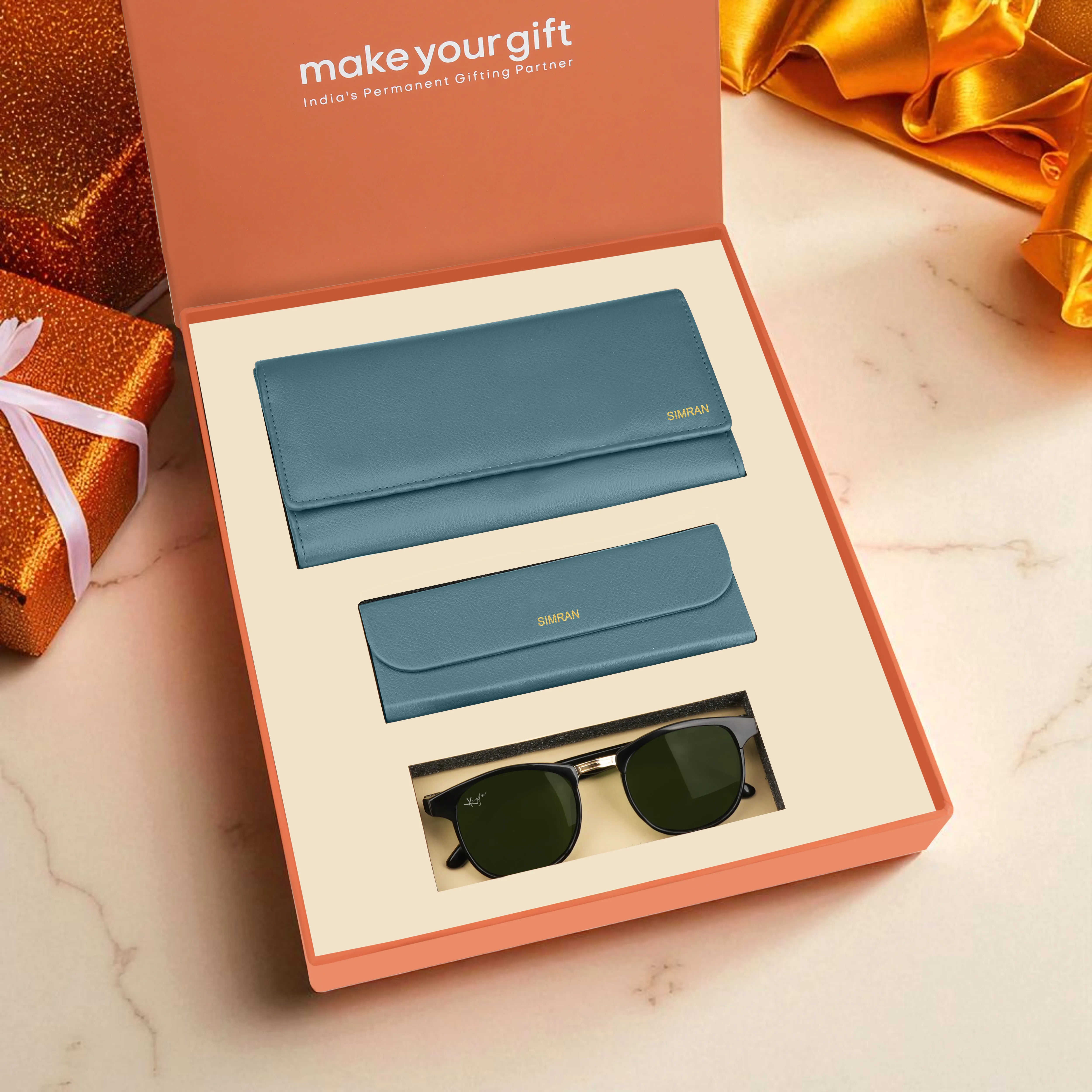 Personalized Clutch Eyewear Case & Sunglasses Gift Hamper
