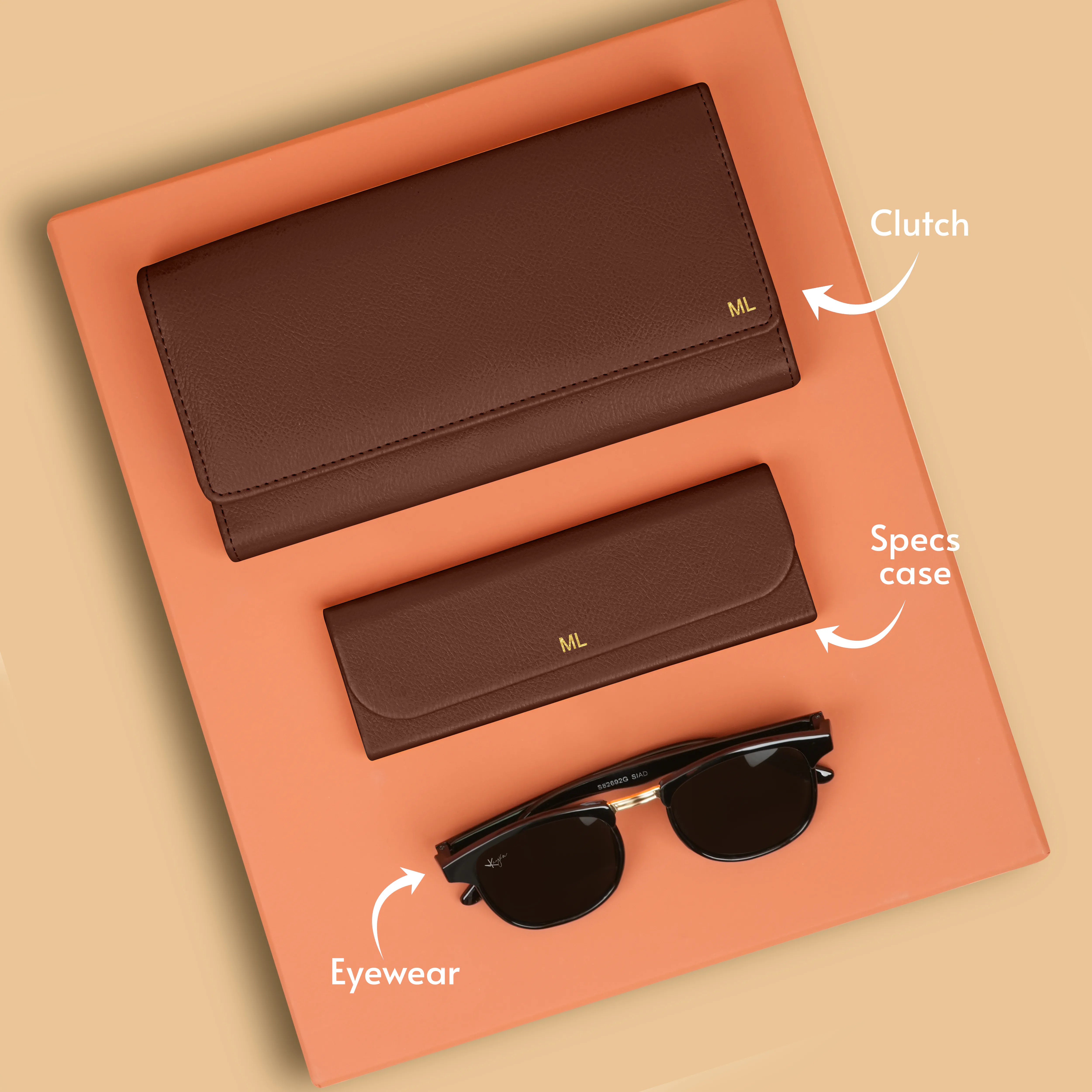 Personalized Clutch Eyewear Case & Sunglasses Gift Hamper
