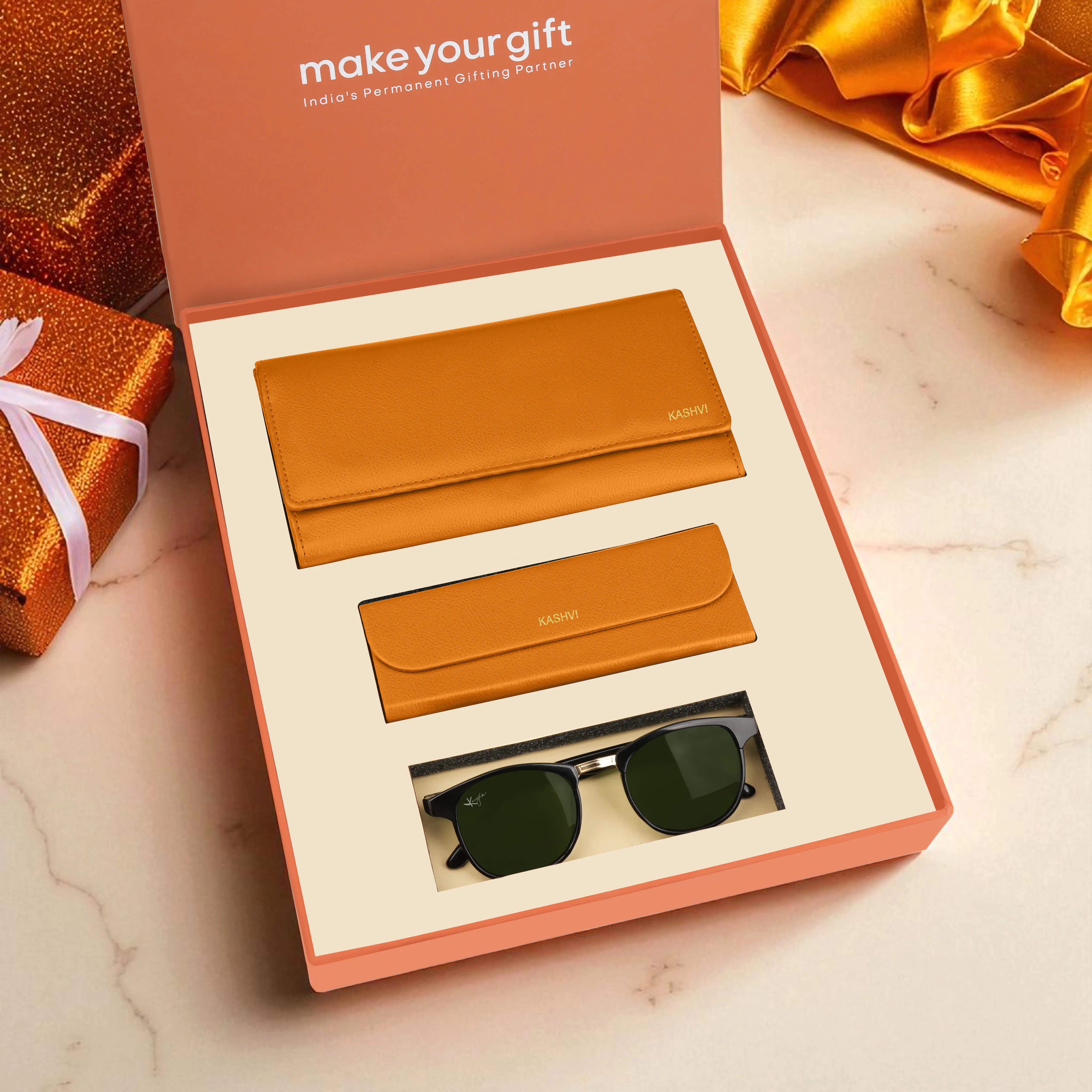 Personalized Clutch Eyewear Case & Sunglasses Gift Hamper