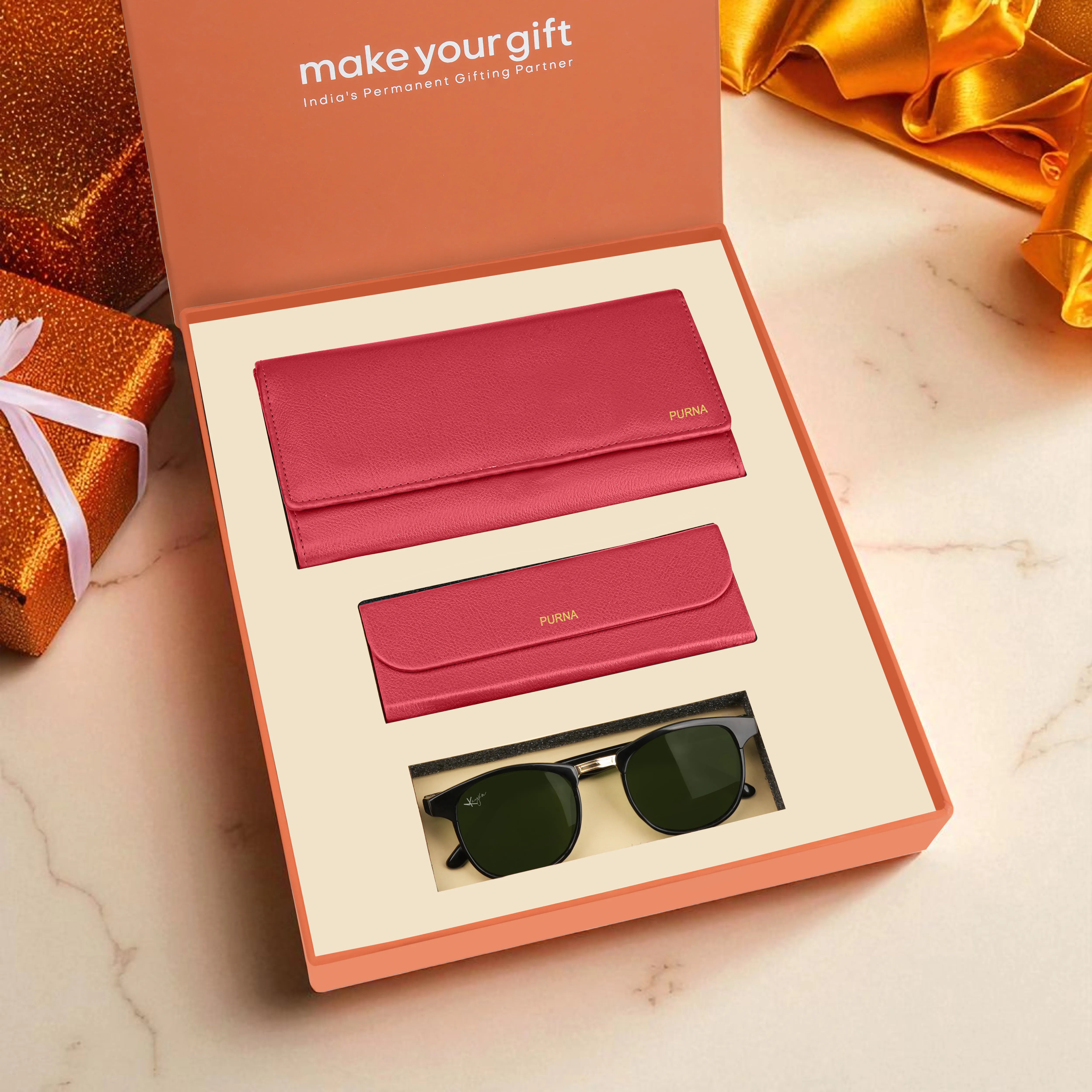 Personalized Clutch Eyewear Case & Sunglasses Gift Hamper