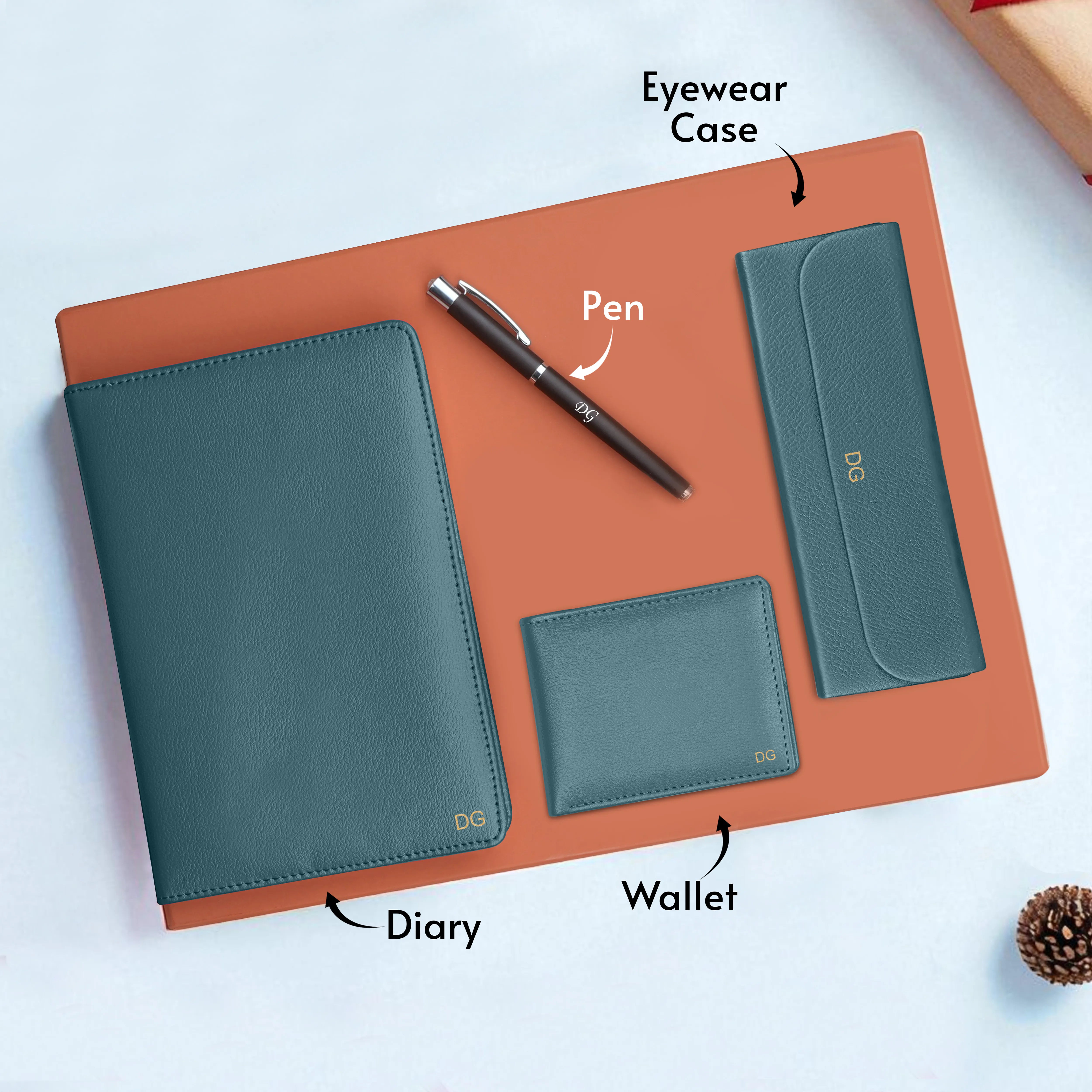 Personalized Diary Pen Eyewear Case & Wallet Gift Hamper