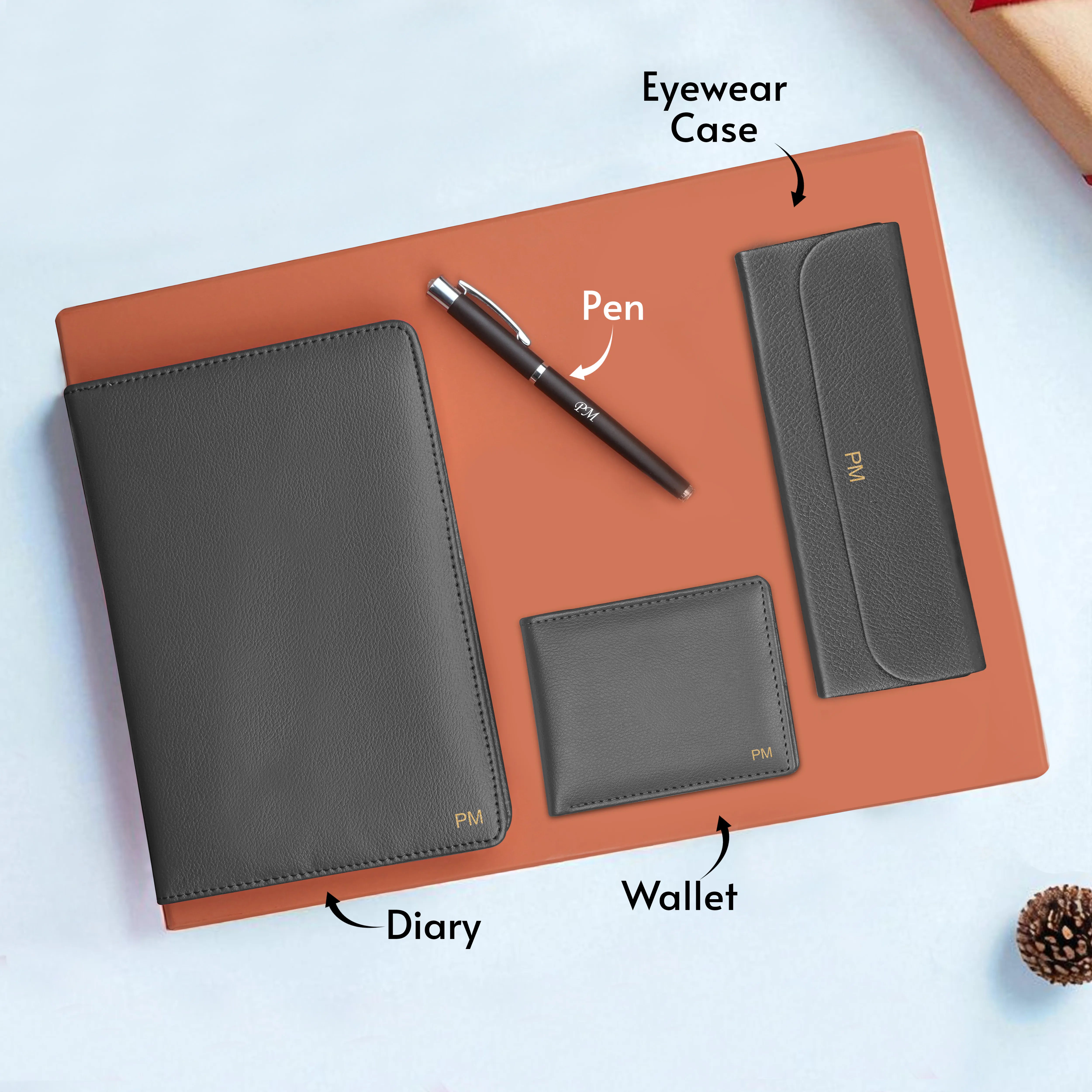 Personalized Diary Pen Eyewear Case & Wallet Gift Hamper