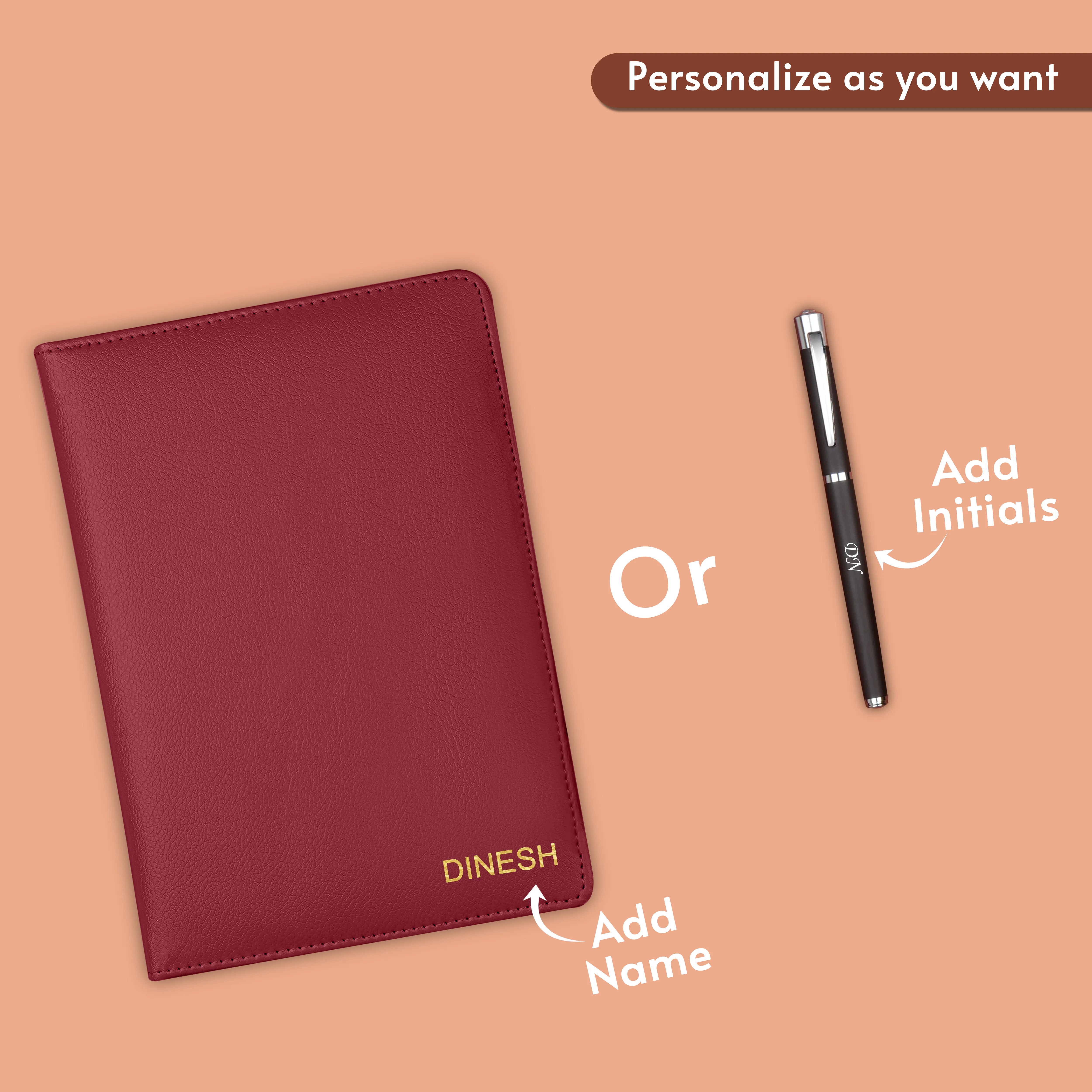 Personalized Diary Pen Power Bank Earbuds & Watch Gift Hamper