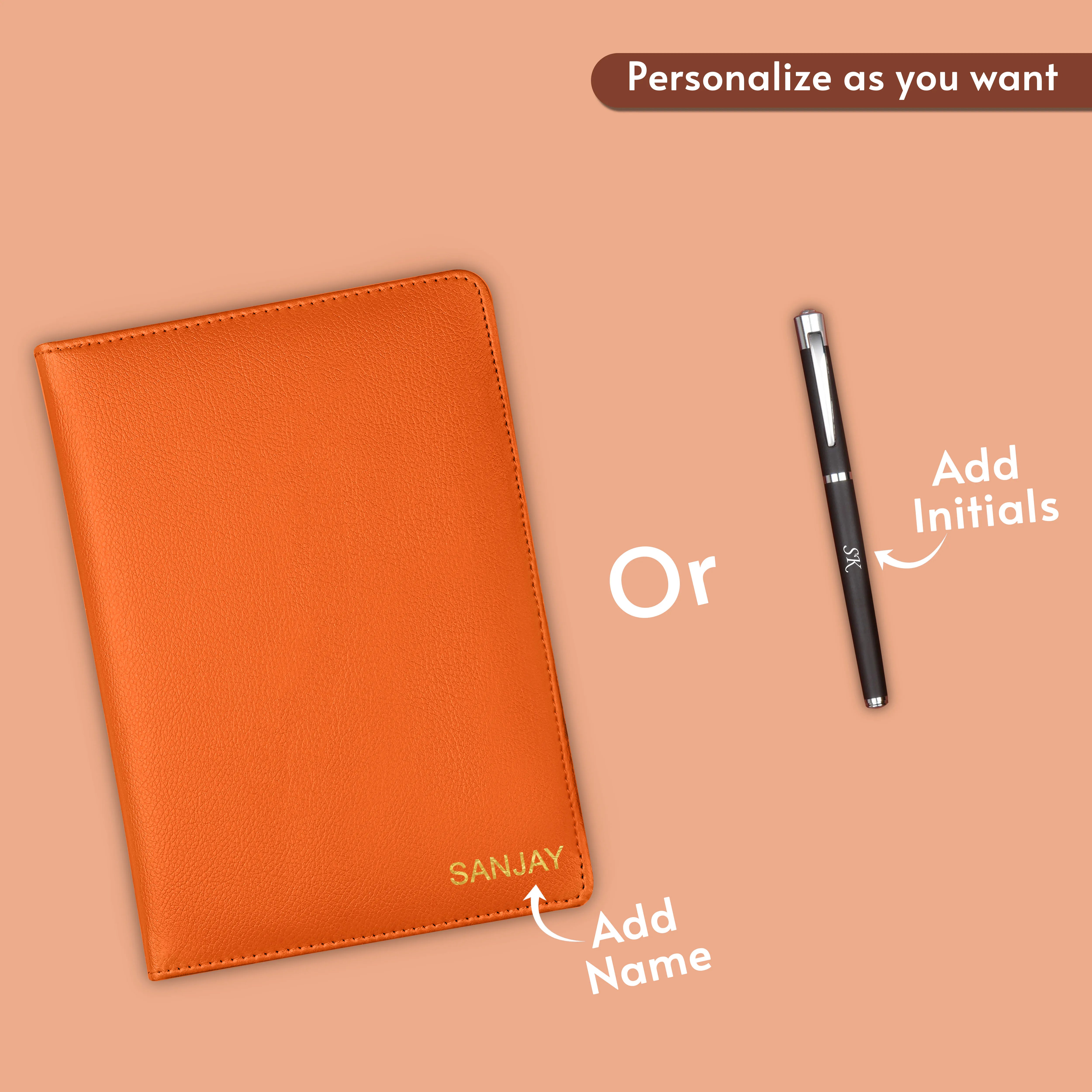 Personalized Diary Pen Power Bank Earbuds & Watch Gift Hamper