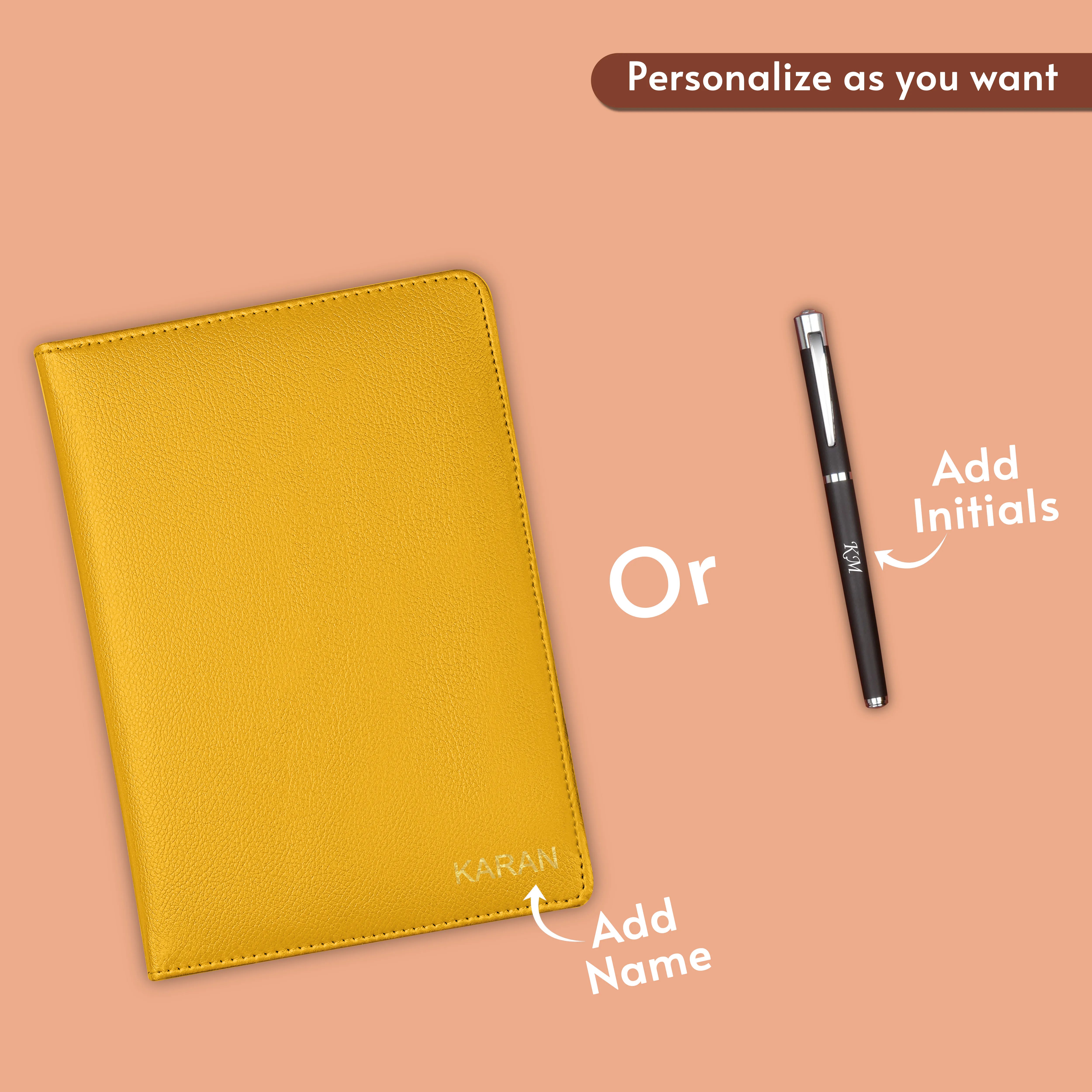 Personalized Diary Pen Power Bank Earbuds & Watch Gift Hamper