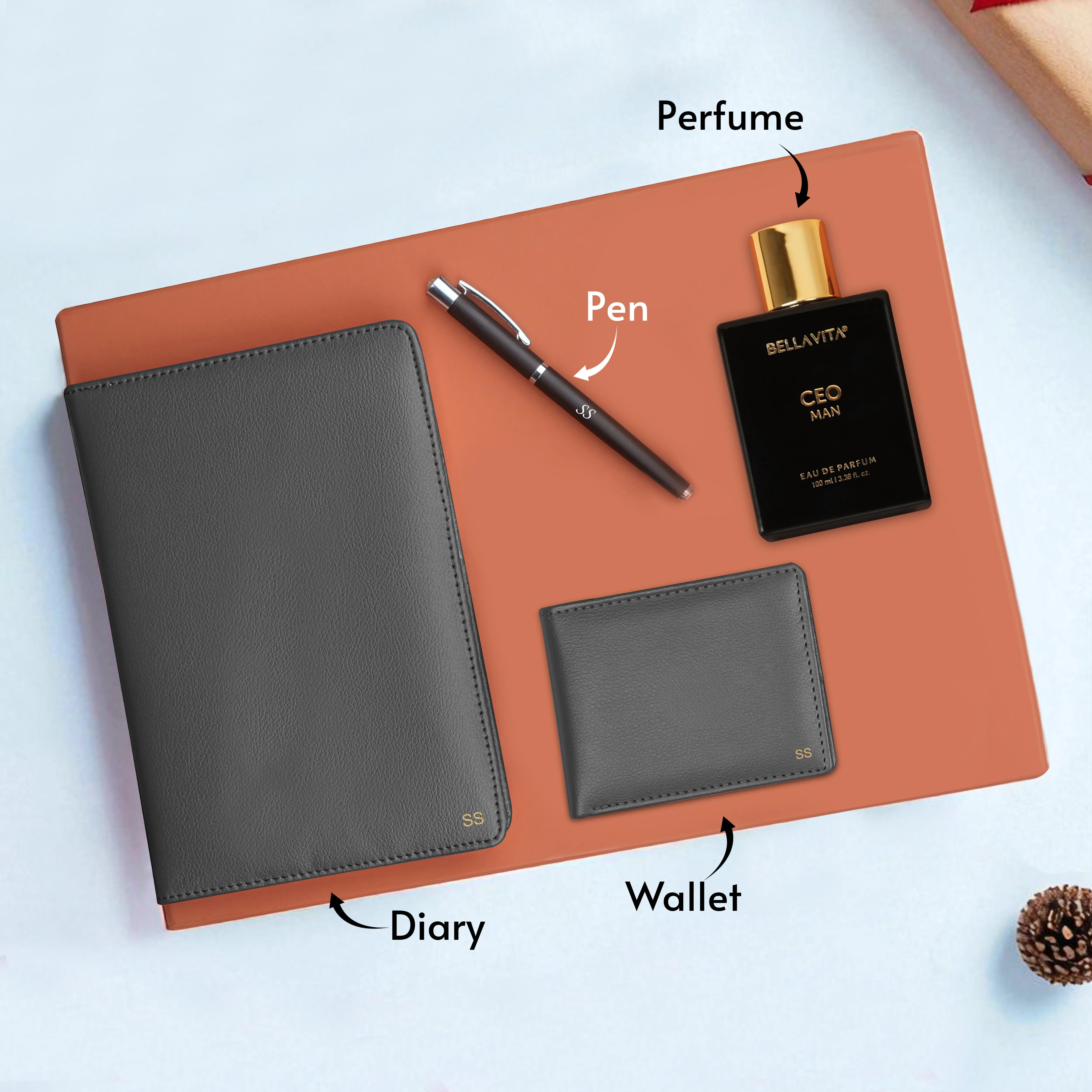 Personalized Wallet Diary Pen & Perfume Gift Hamper