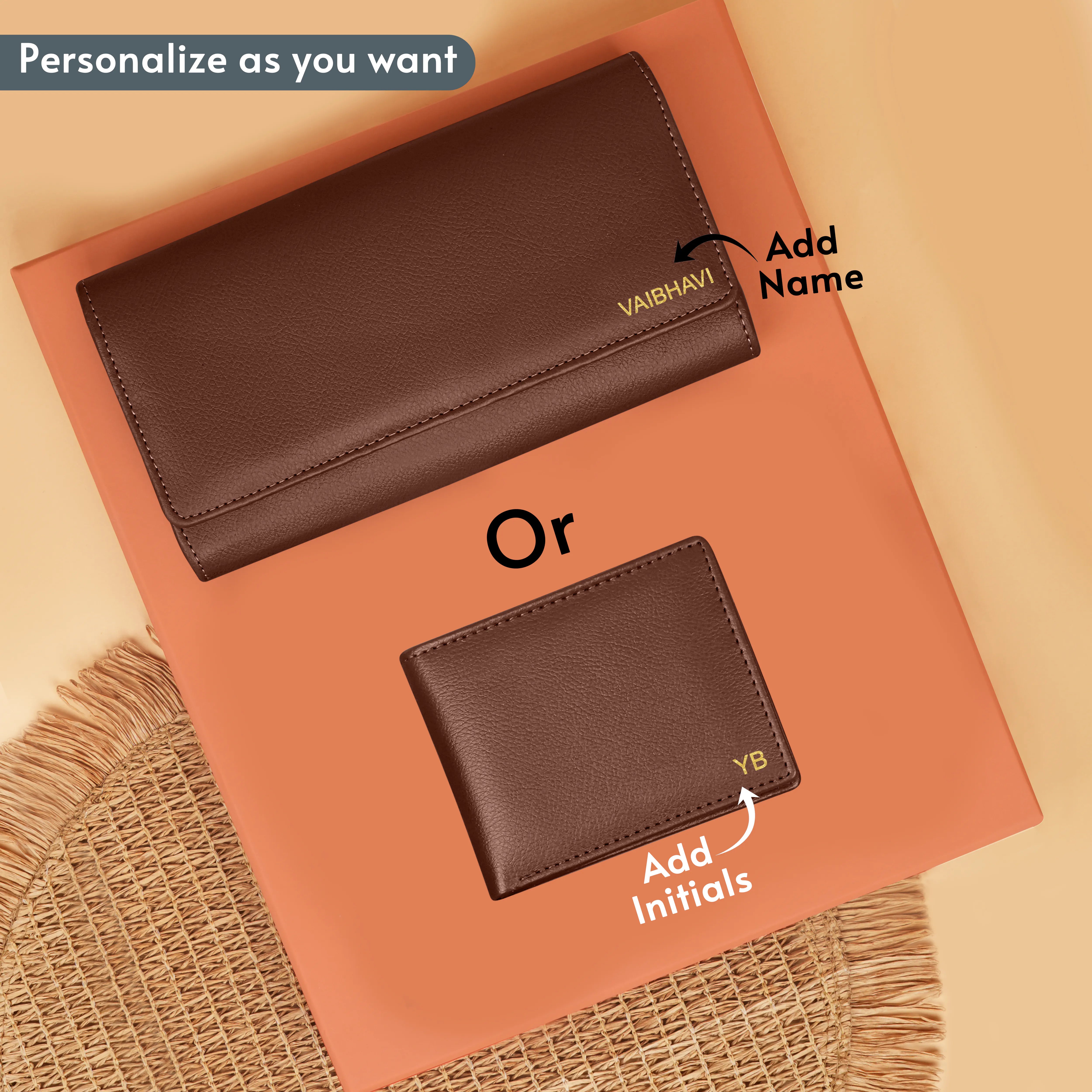 Personalized Clutch Wallet Perfume & Watch Gift Hamper
