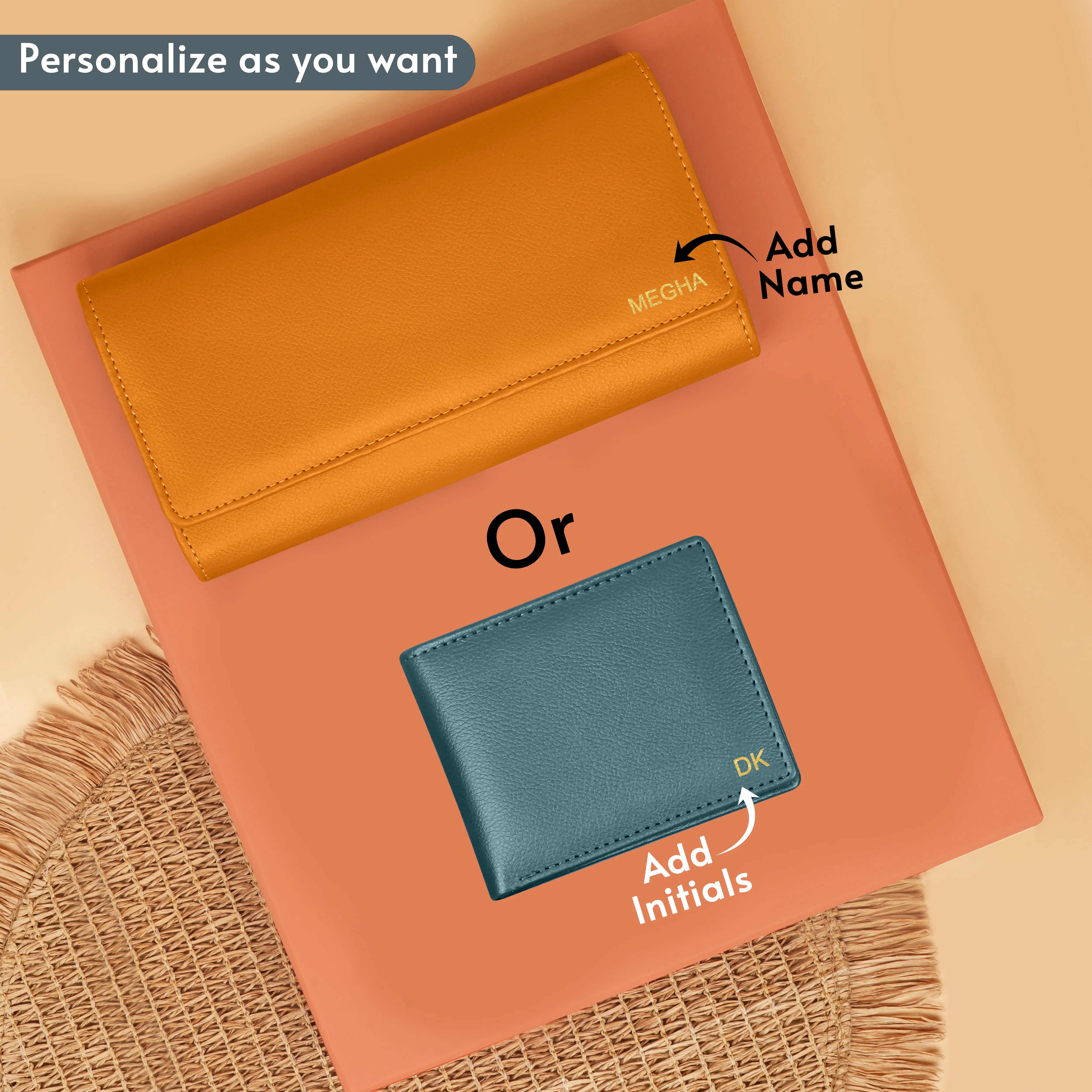 Personalized Clutch Wallet Perfume & Watch Gift Hamper