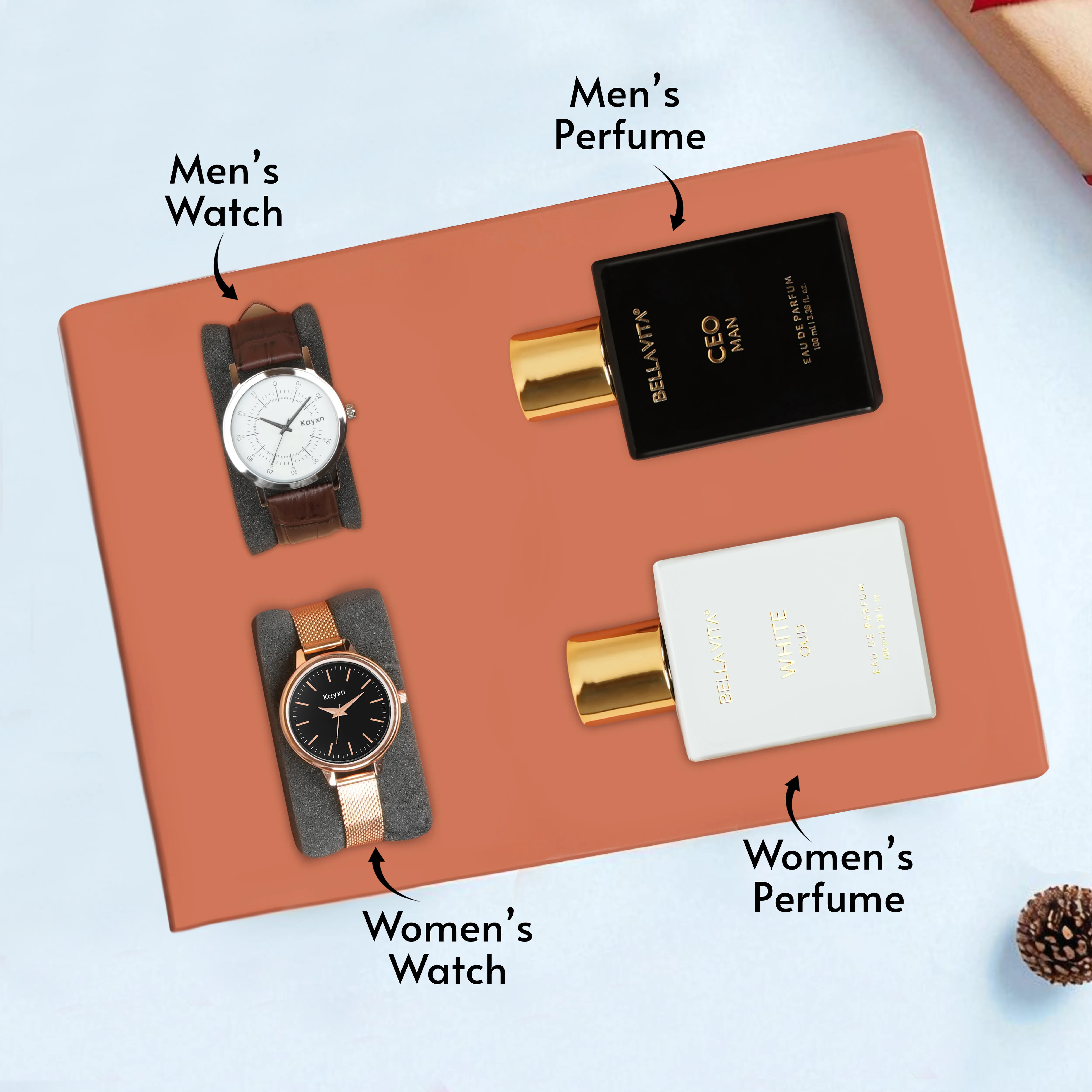 Crown Jewel Perfumes & Watches Gift Hamper