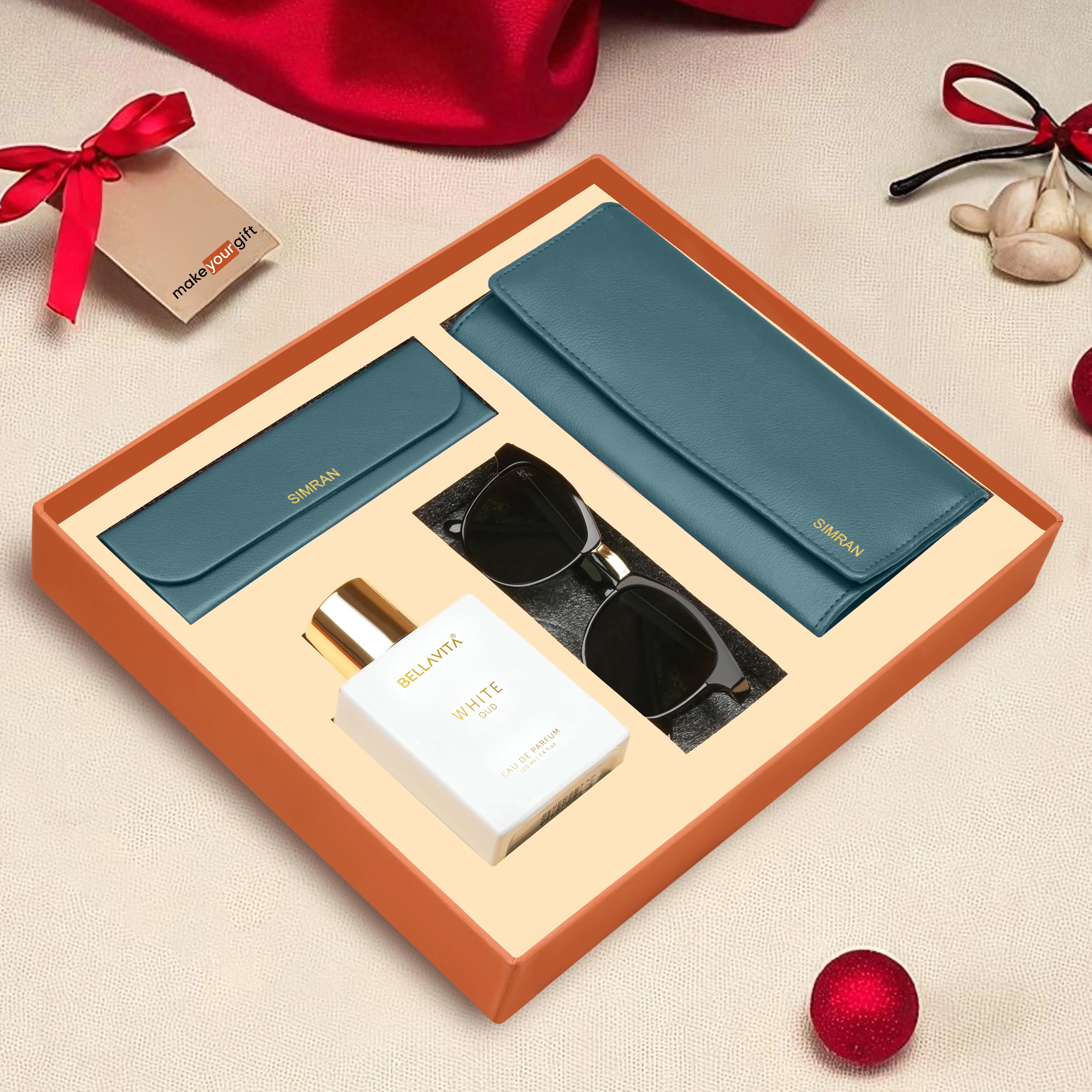 Personalized Clutch Eyewear Case Sunglasses & Perfume Gift Hamper