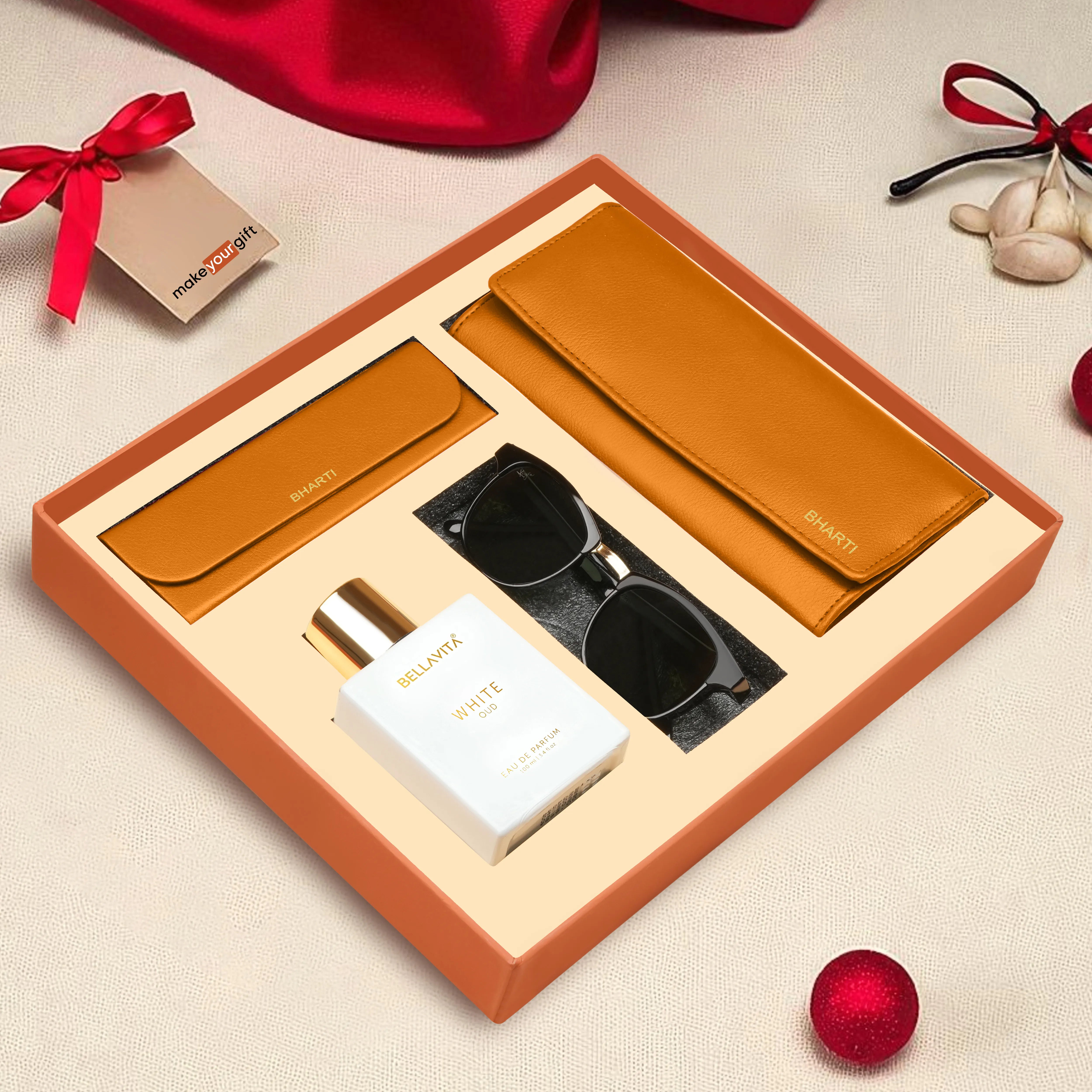 Personalized Clutch Eyewear Case Sunglasses & Perfume Gift Hamper