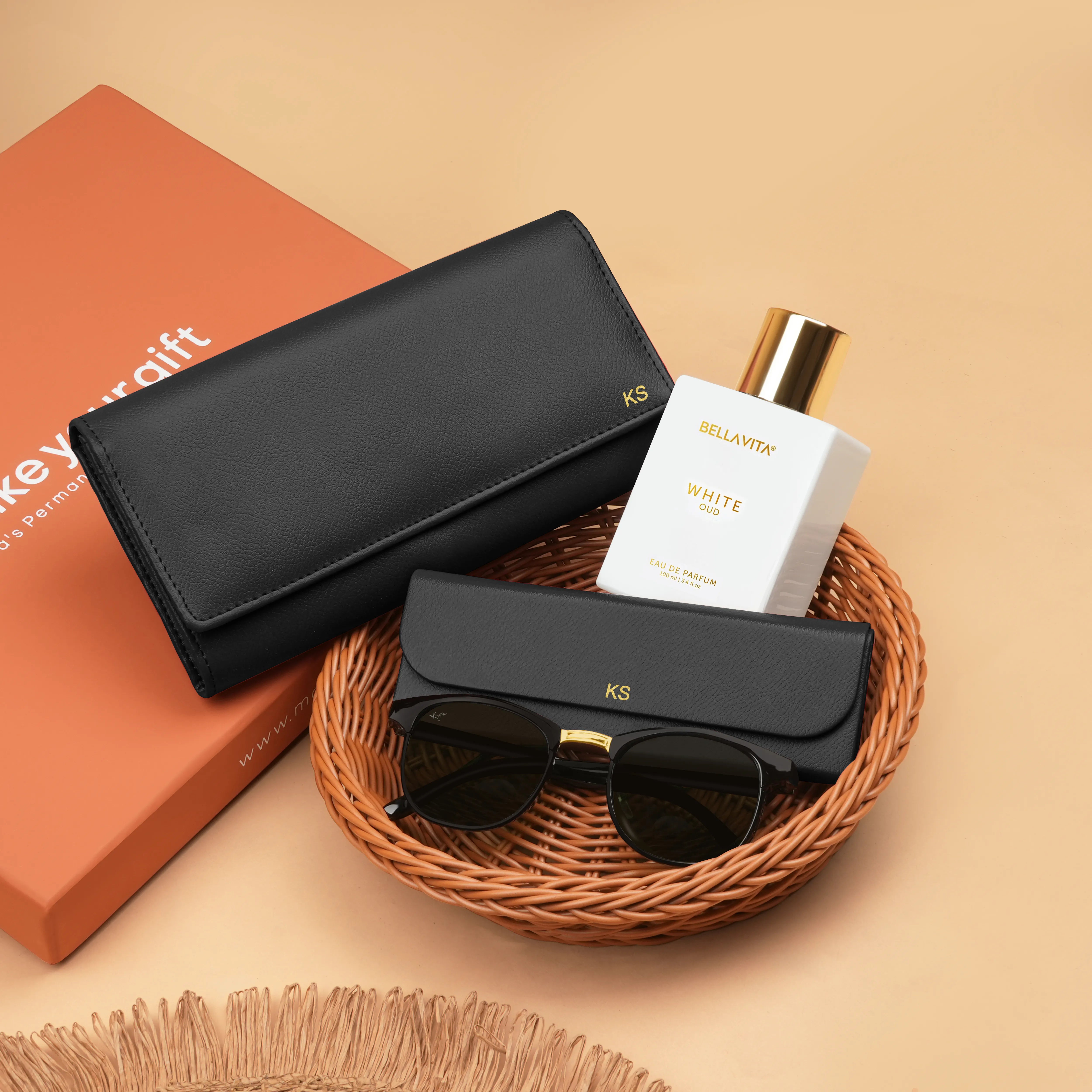 Personalized Clutch Eyewear Case Sunglasses & Perfume Gift Hamper