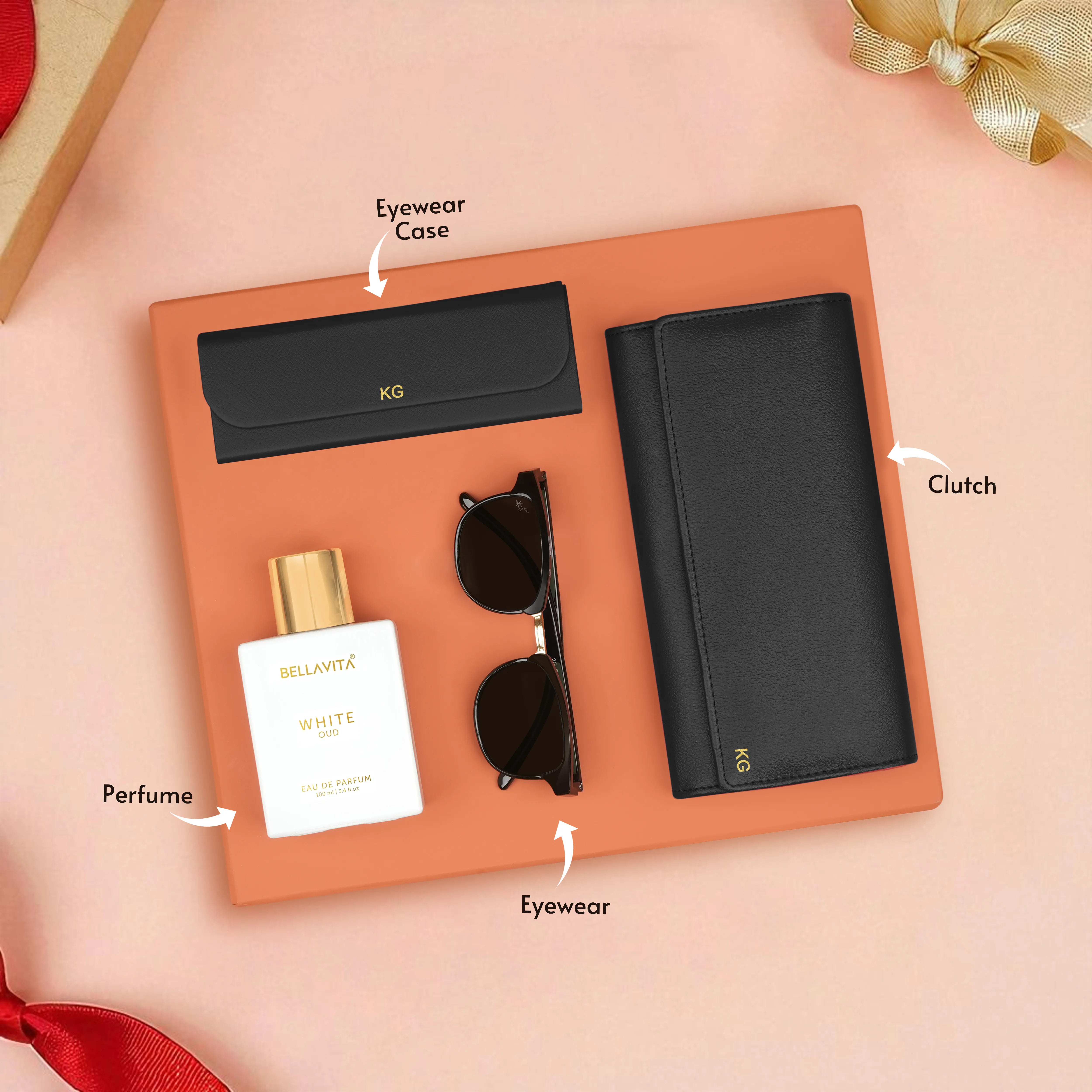 Personalized Clutch Eyewear Case Sunglasses & Perfume Gift Hamper