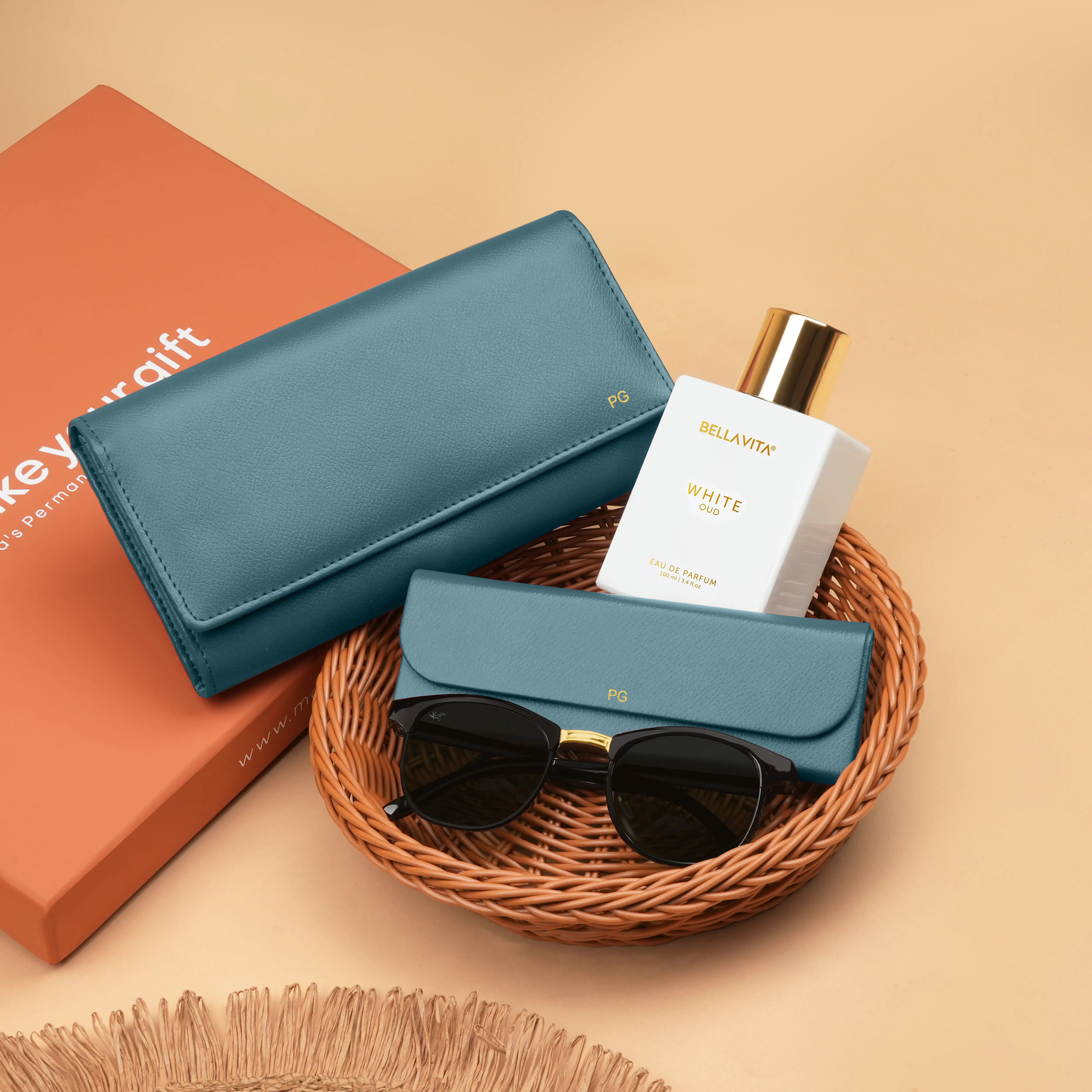 Personalized Clutch Eyewear Case Sunglasses & Perfume Gift Hamper