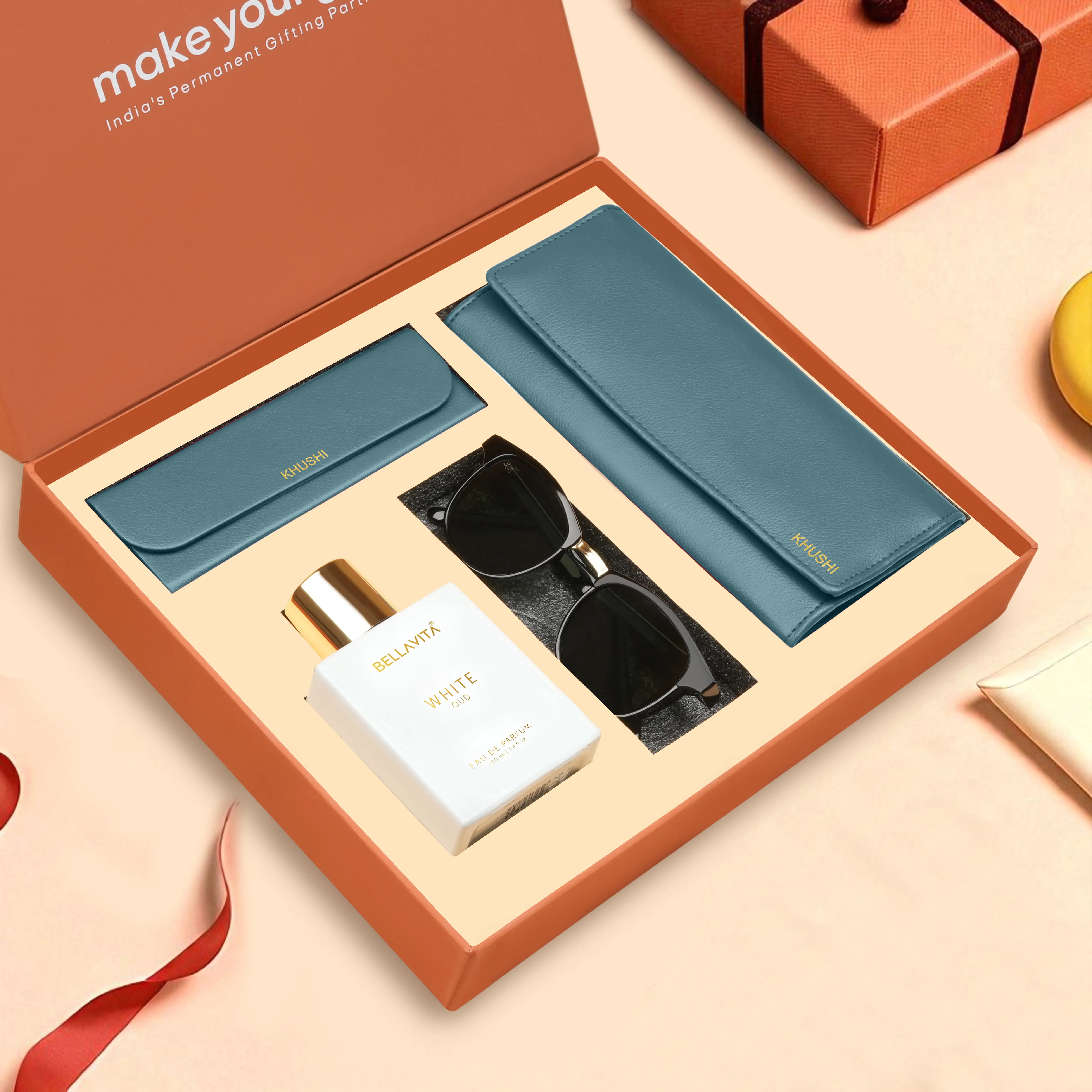 Personalized Clutch Eyewear Case Sunglasses & Perfume Gift Hamper