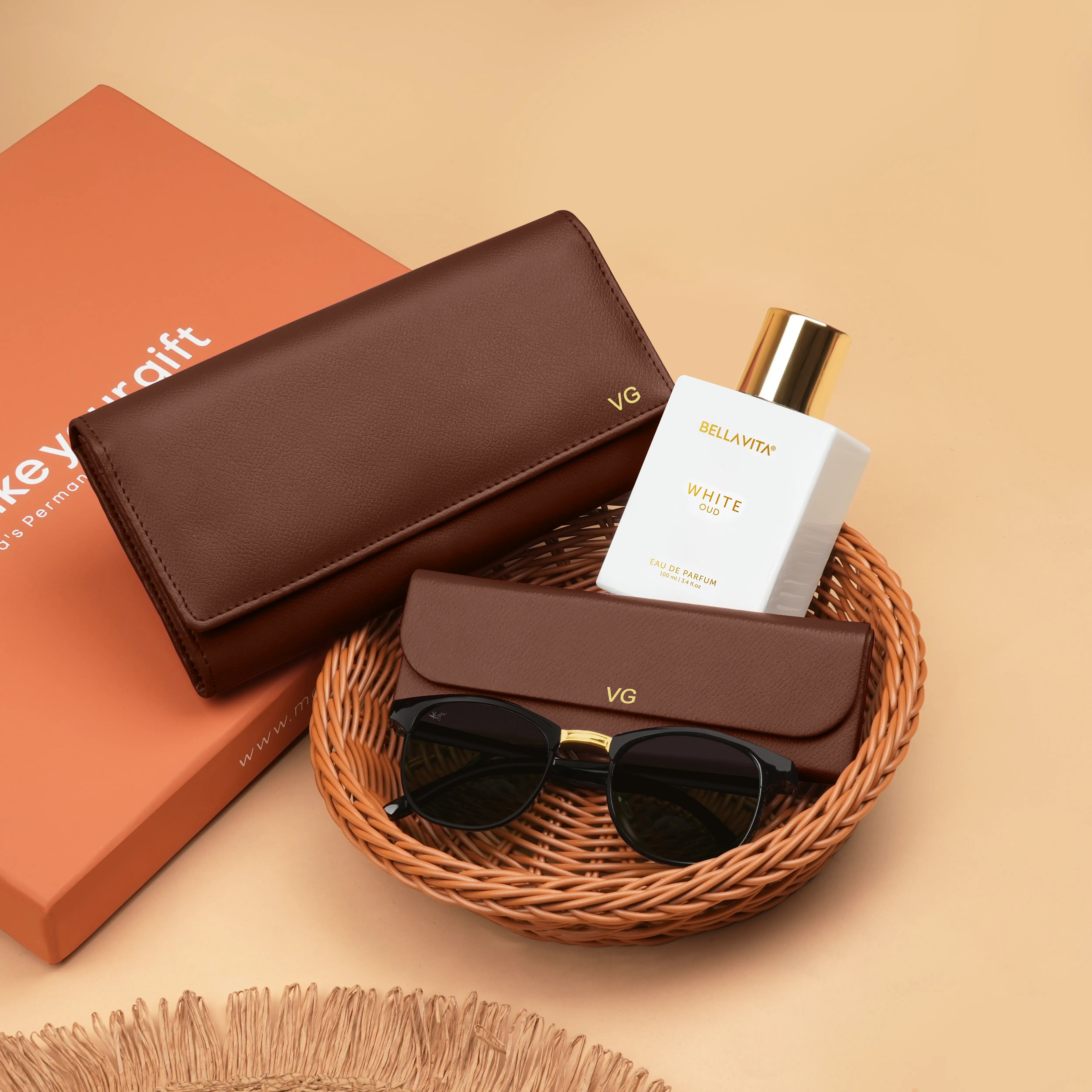 Personalized Clutch Eyewear Case Sunglasses & Perfume Gift Hamper
