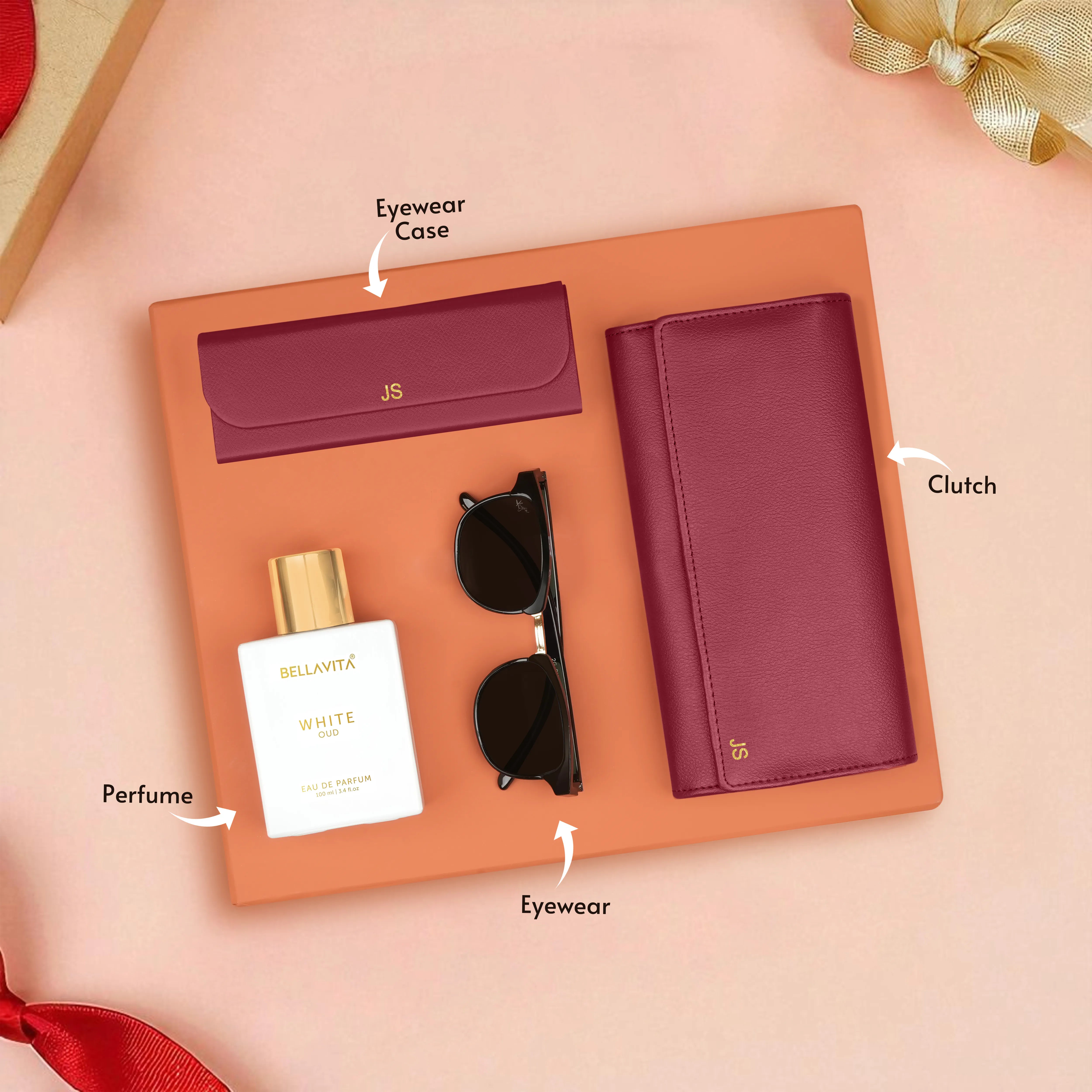 Personalized Clutch Eyewear Case Sunglasses & Perfume Gift Hamper