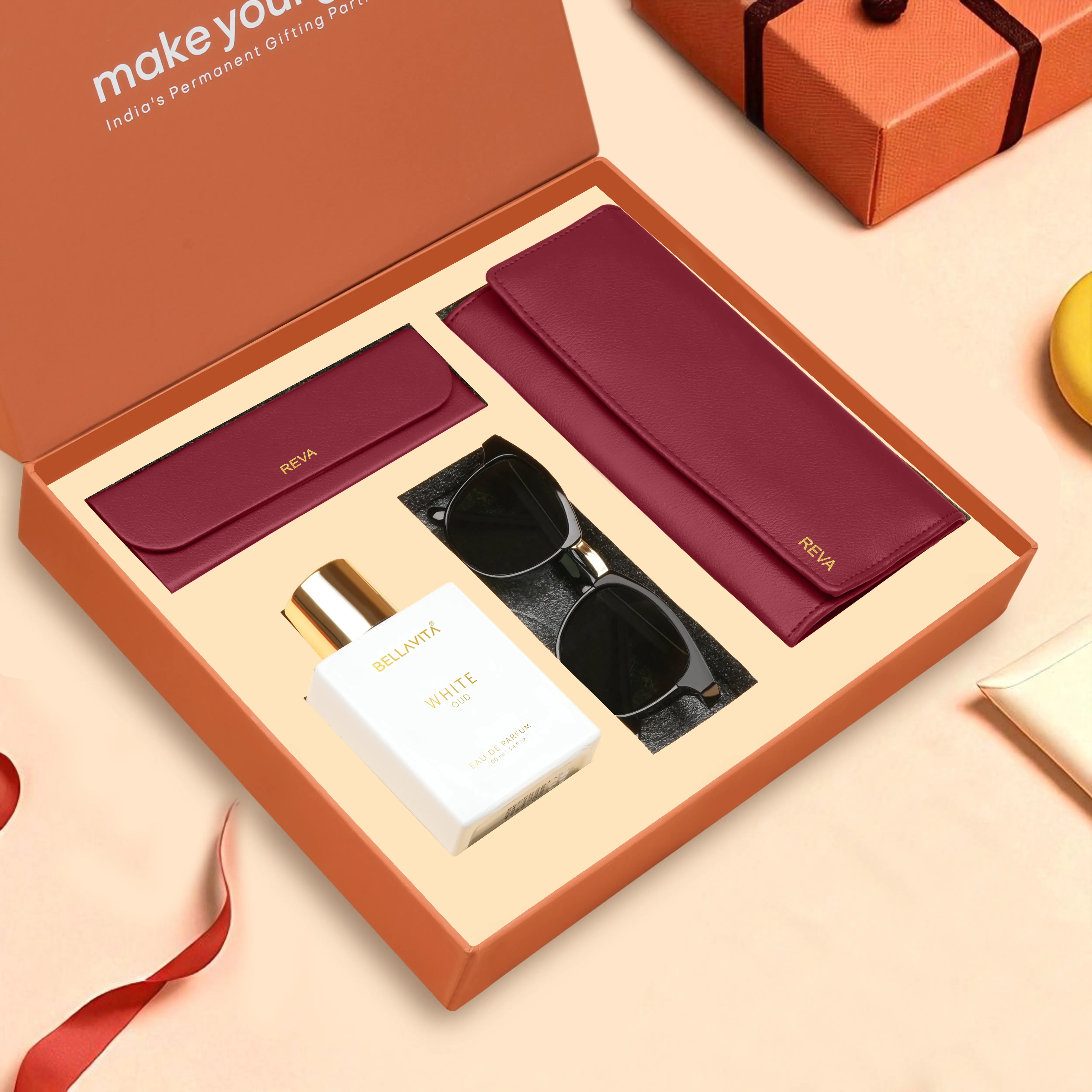 Personalized Clutch Eyewear Case Sunglasses & Perfume Gift Hamper