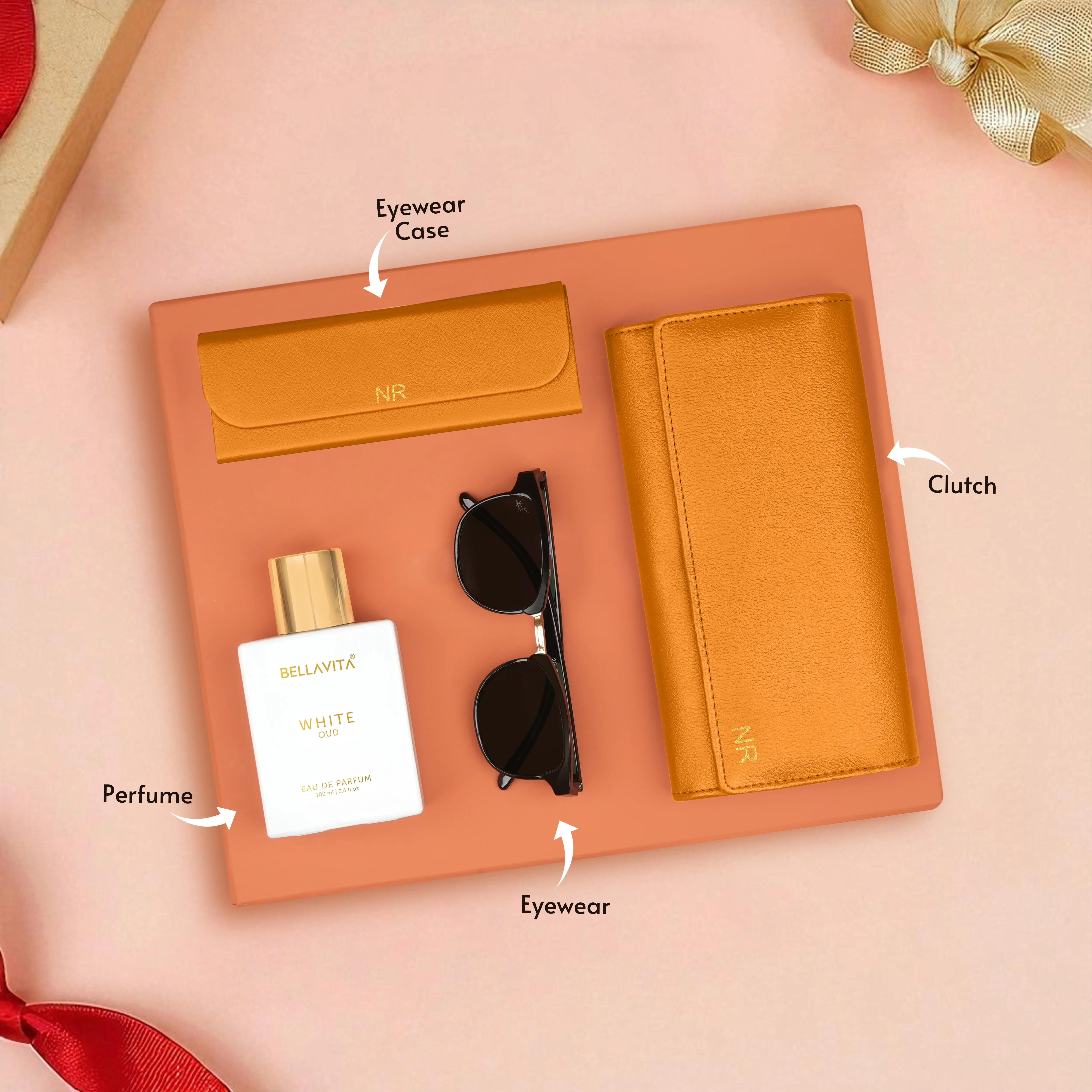 Personalized Clutch Eyewear Case Sunglasses & Perfume Gift Hamper