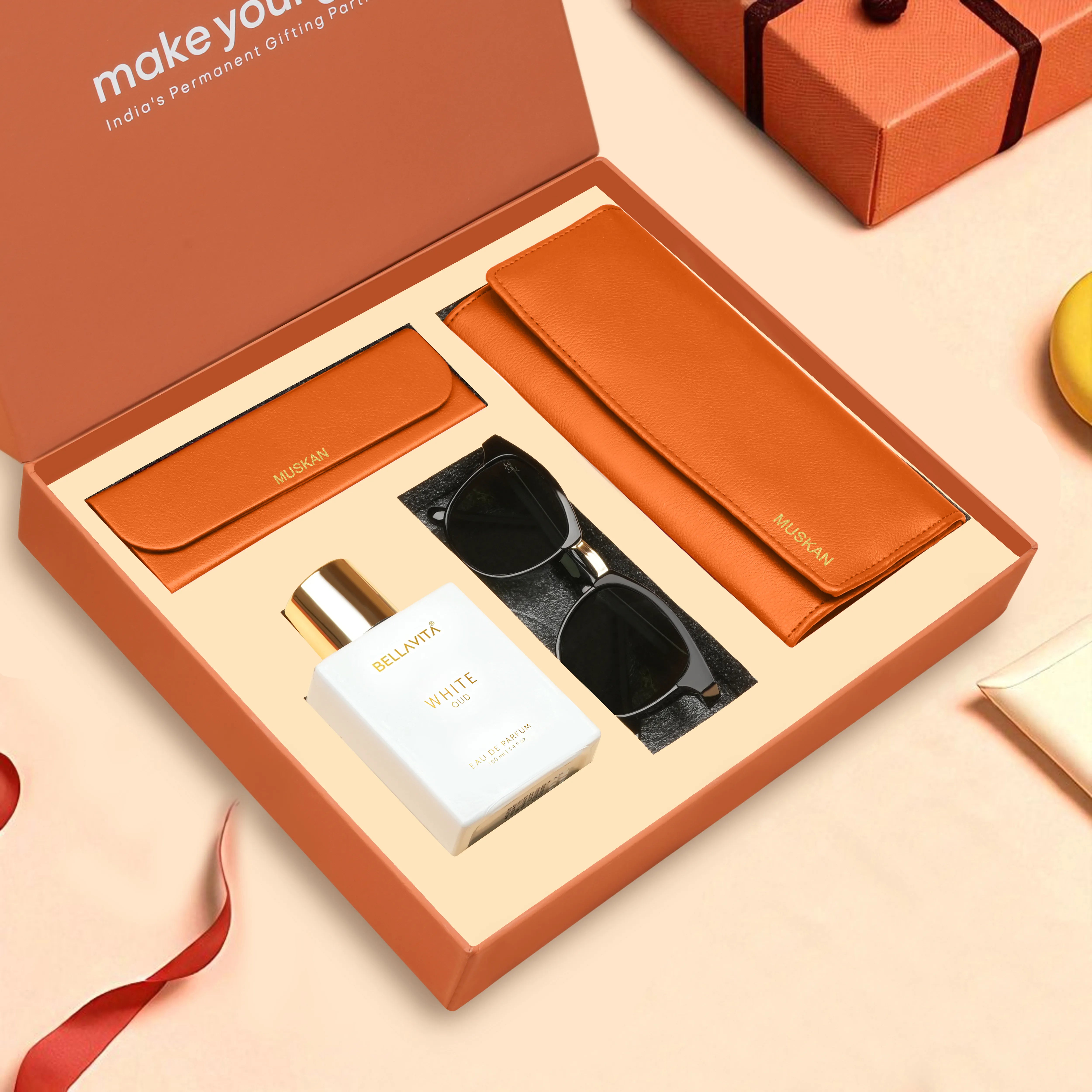 Personalized Clutch Eyewear Case Sunglasses & Perfume Gift Hamper