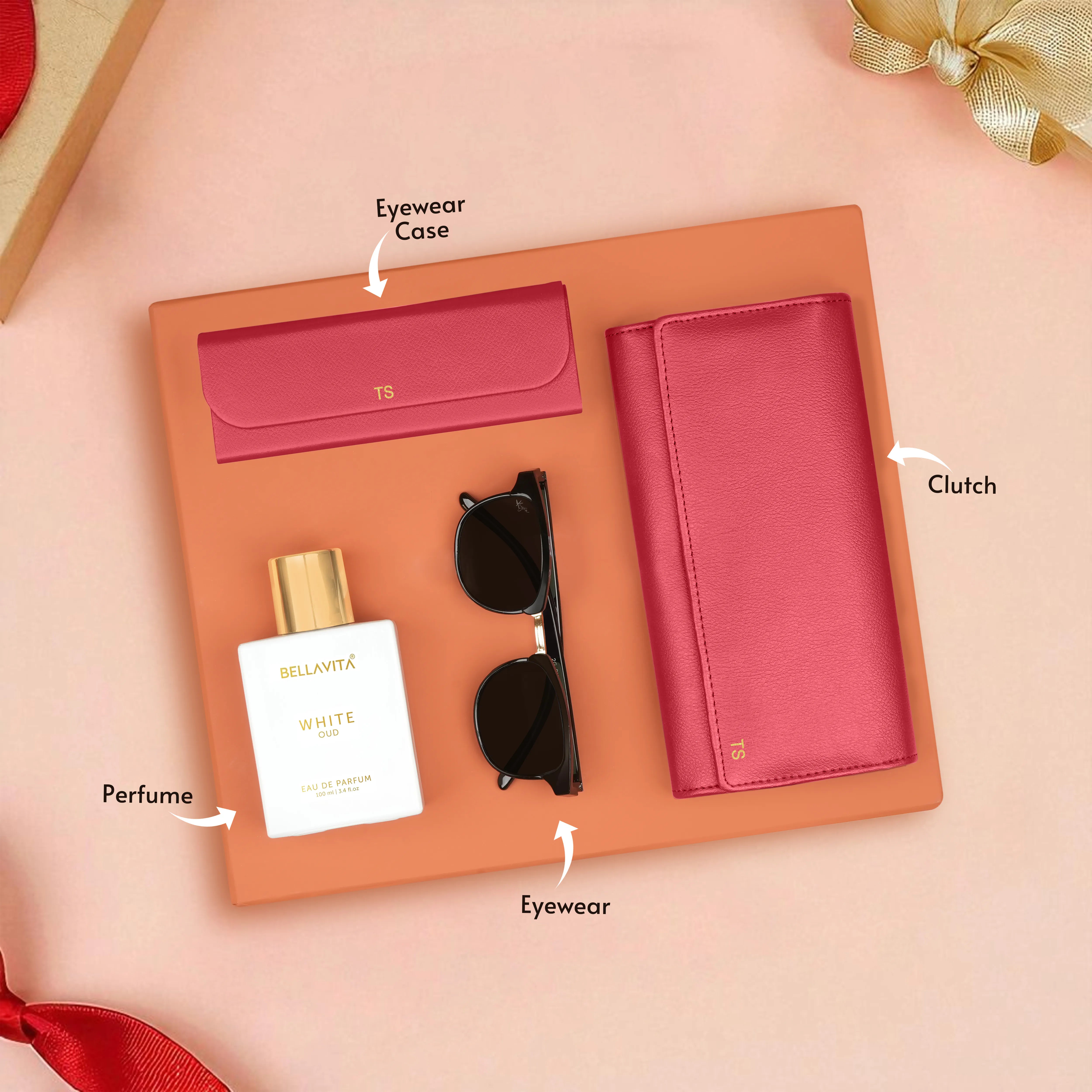 Personalized Clutch Eyewear Case Sunglasses & Perfume Gift Hamper