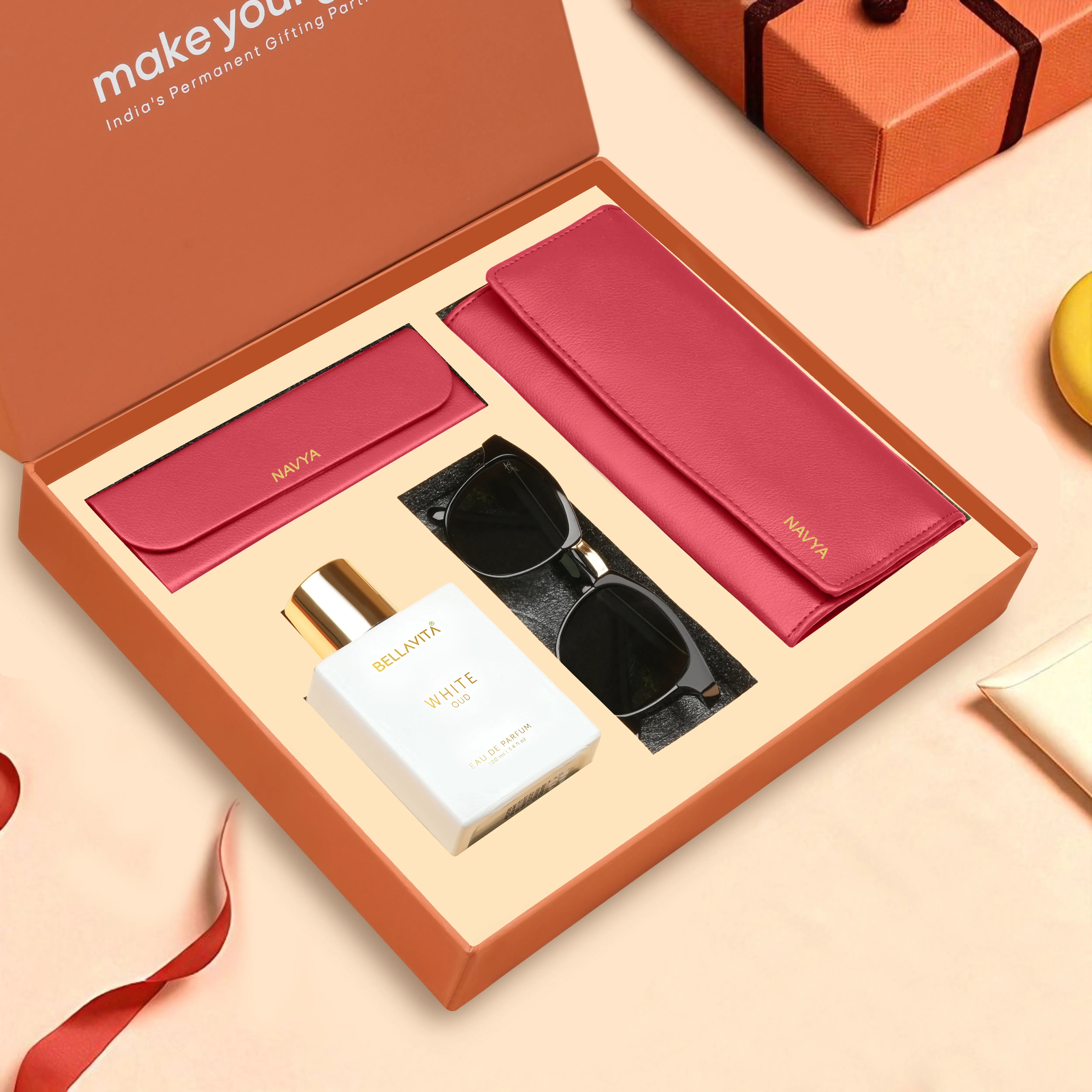 Personalized Clutch Eyewear Case Sunglasses & Perfume Gift Hamper