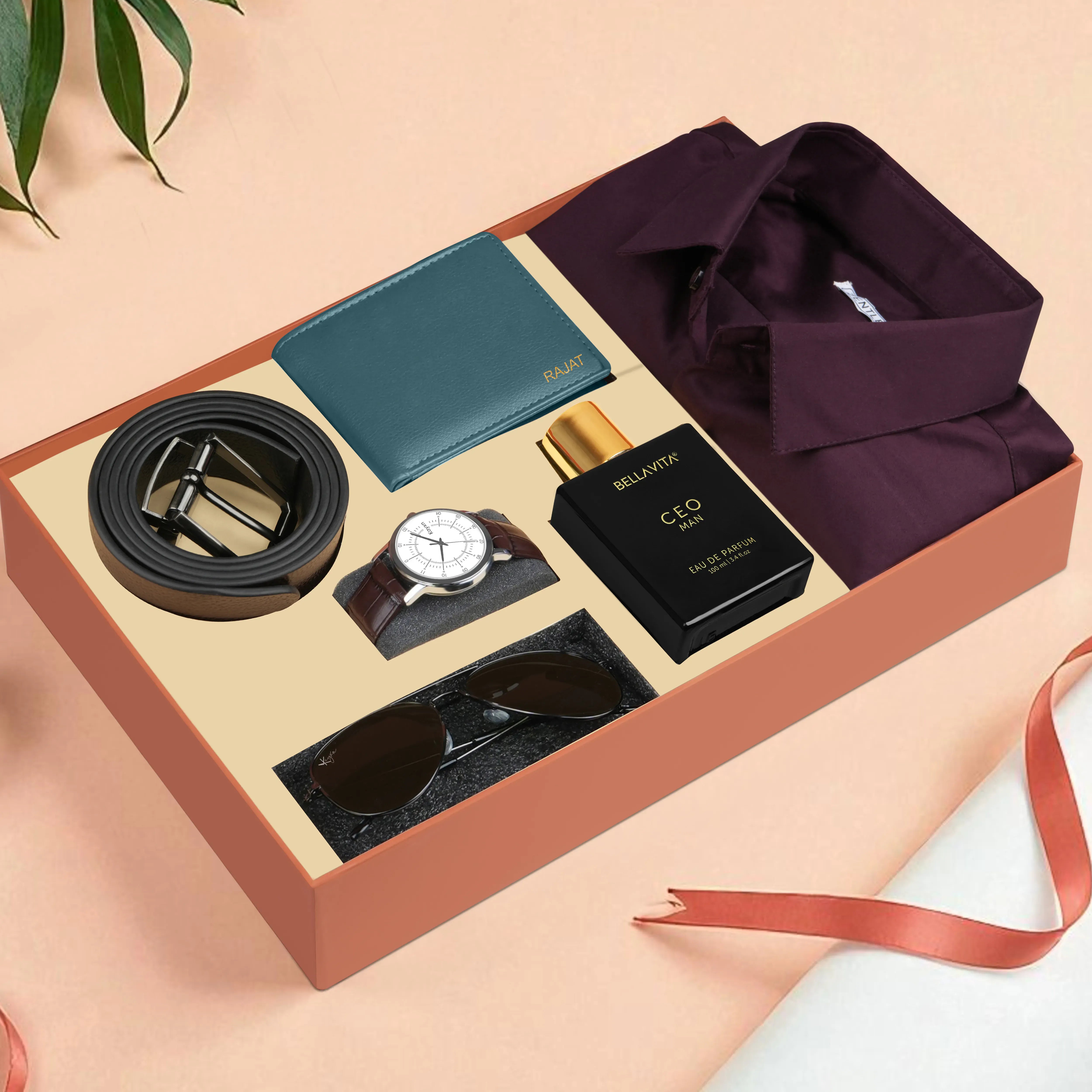 Wallet Shirt Belt Perfume Sunglasses & Watch Gift Hamper