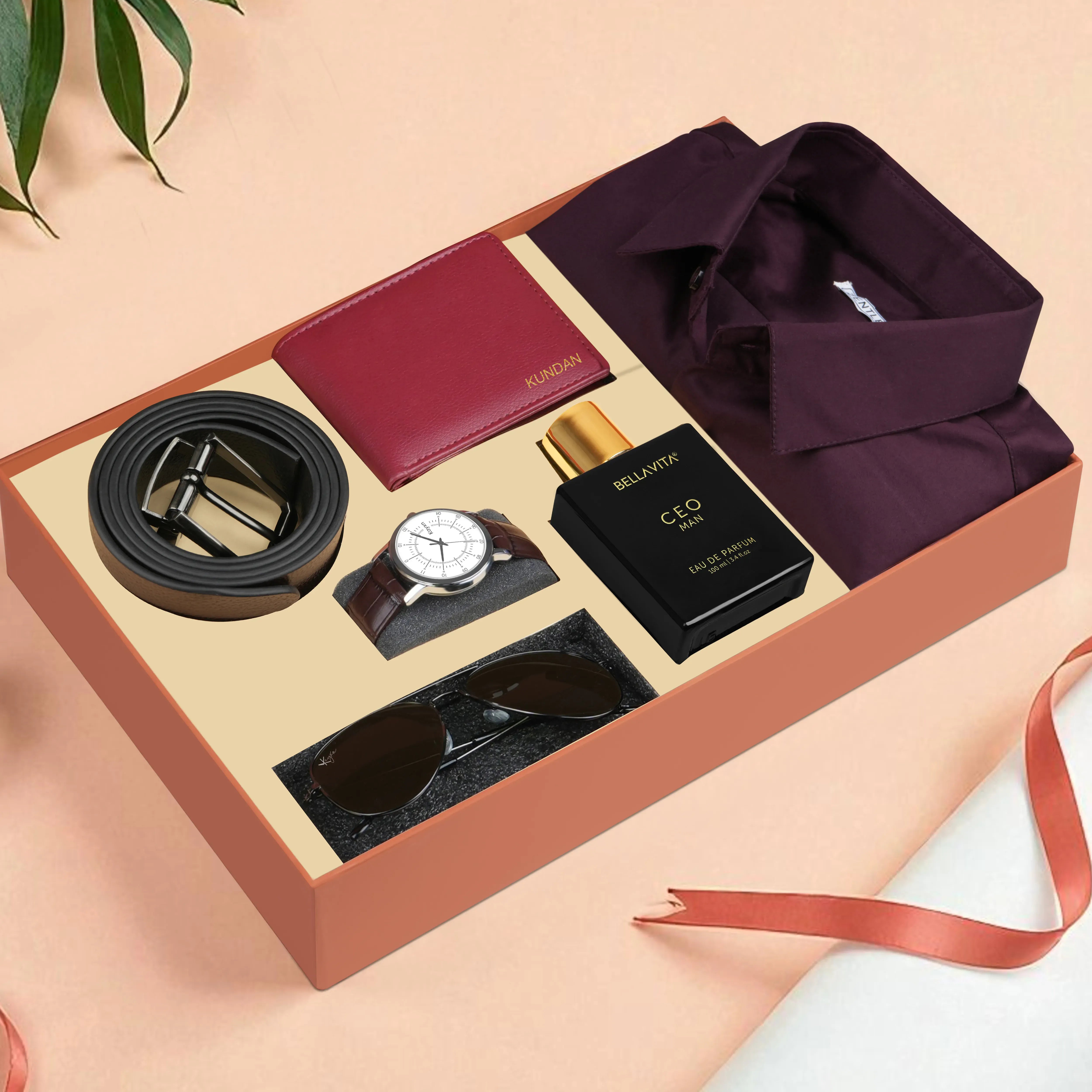 Wallet Shirt Belt Perfume Sunglasses & Watch Gift Hamper