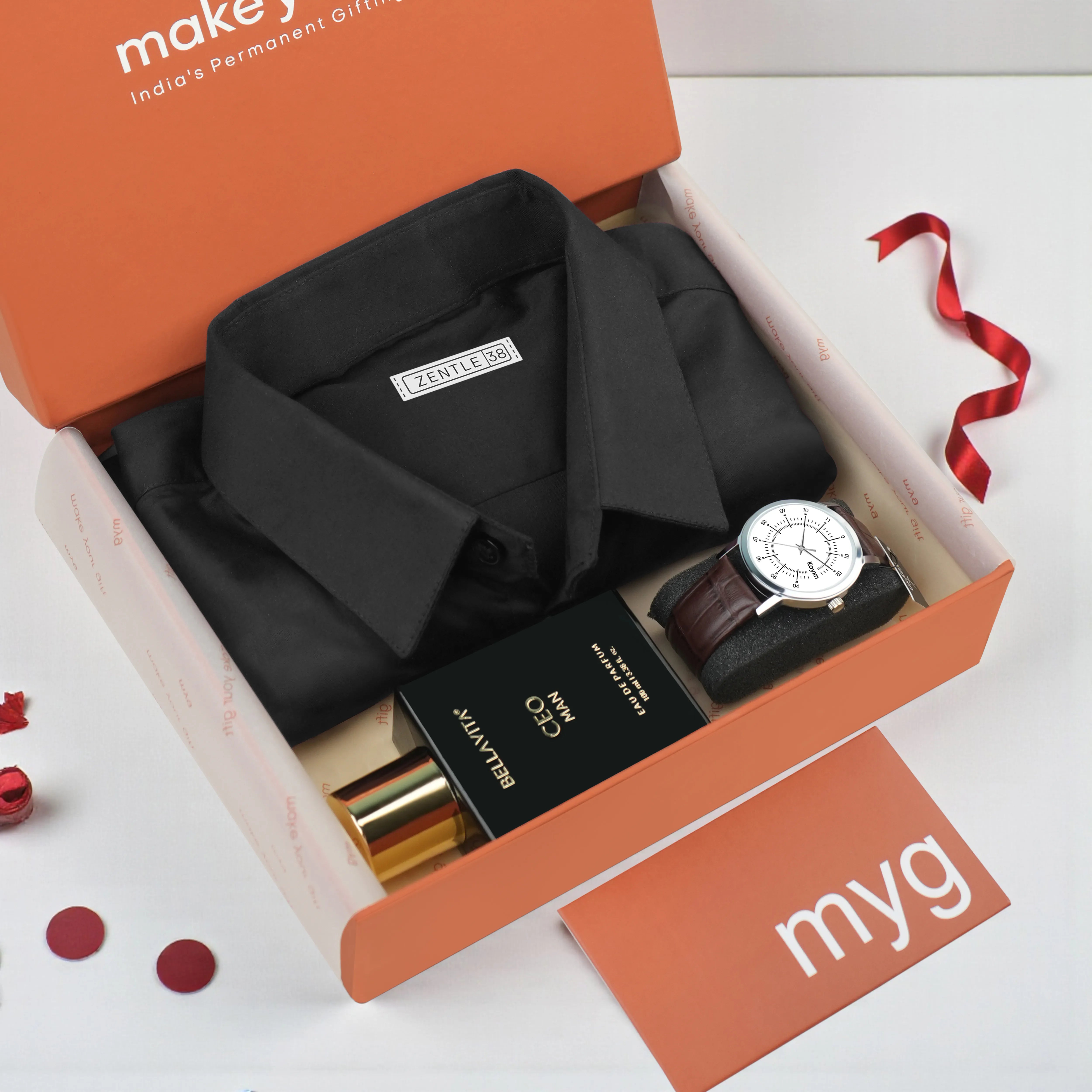 Premium Shirt Watch & Perfume Gift Hamper