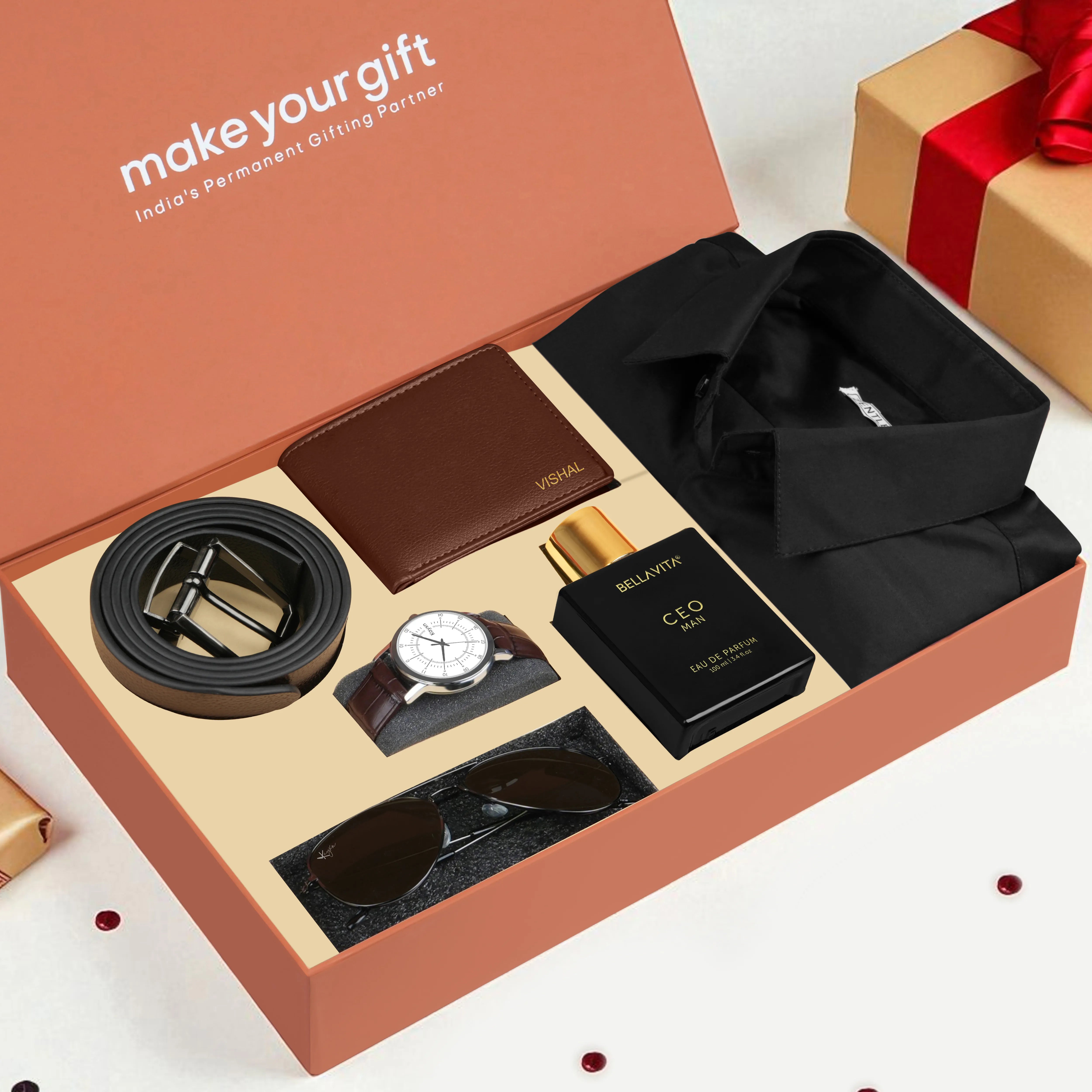 Wallet Shirt Belt Perfume Sunglasses & Watch Gift Hamper