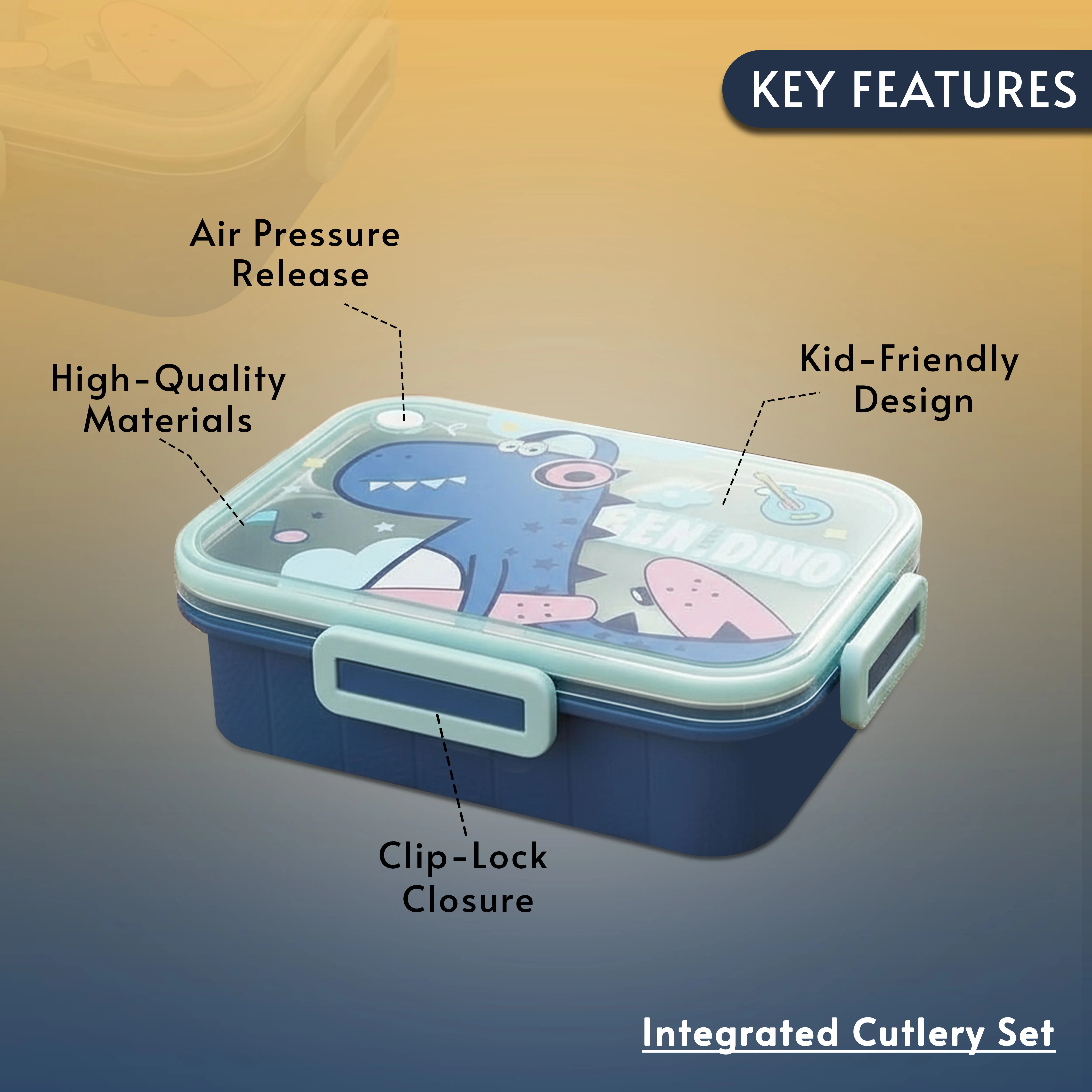 3-Grids Kids Bento Lunch Box