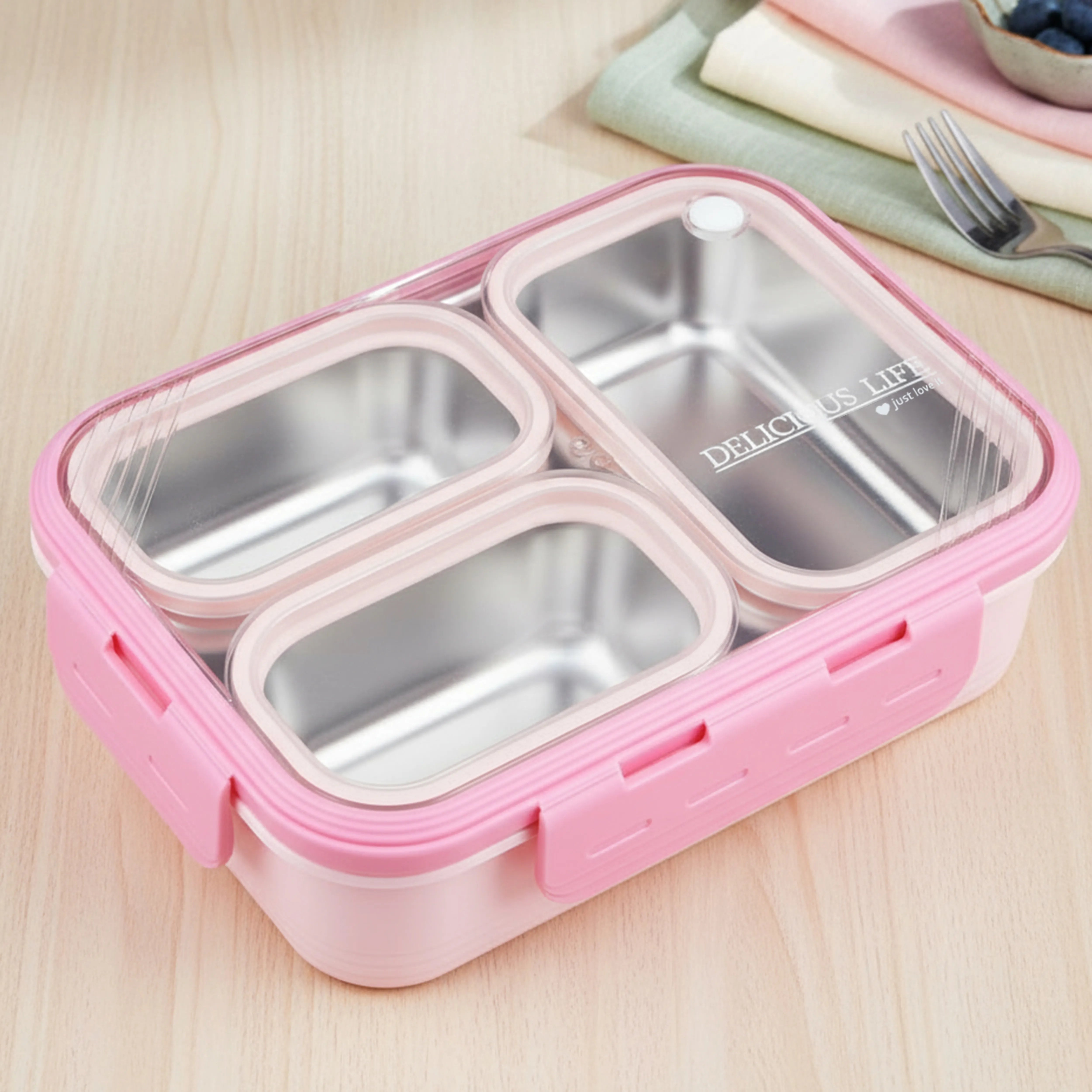 Delicious Life 3-Compartment Bento Lunch Box