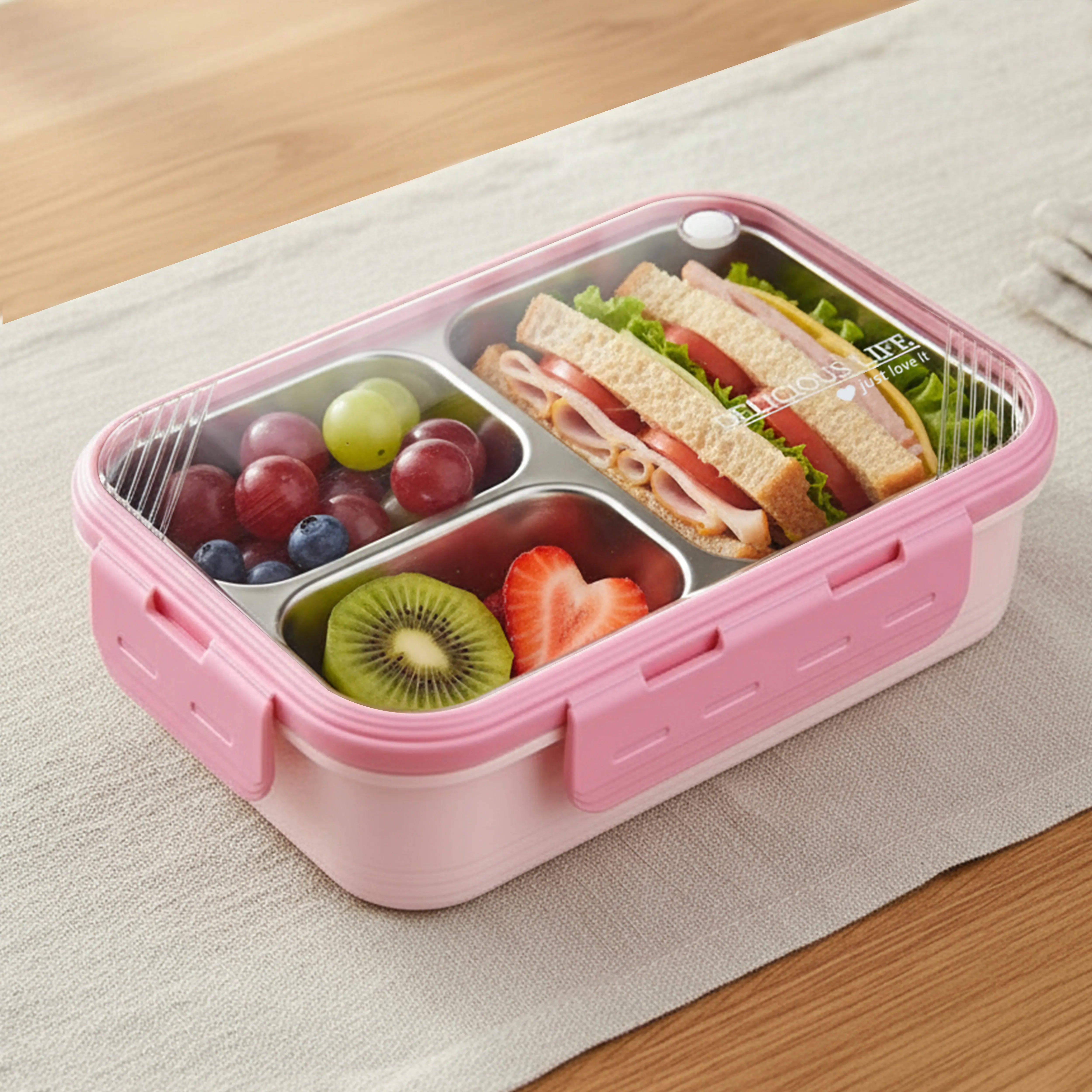 Delicious Life 3-Compartment Bento Lunch Box