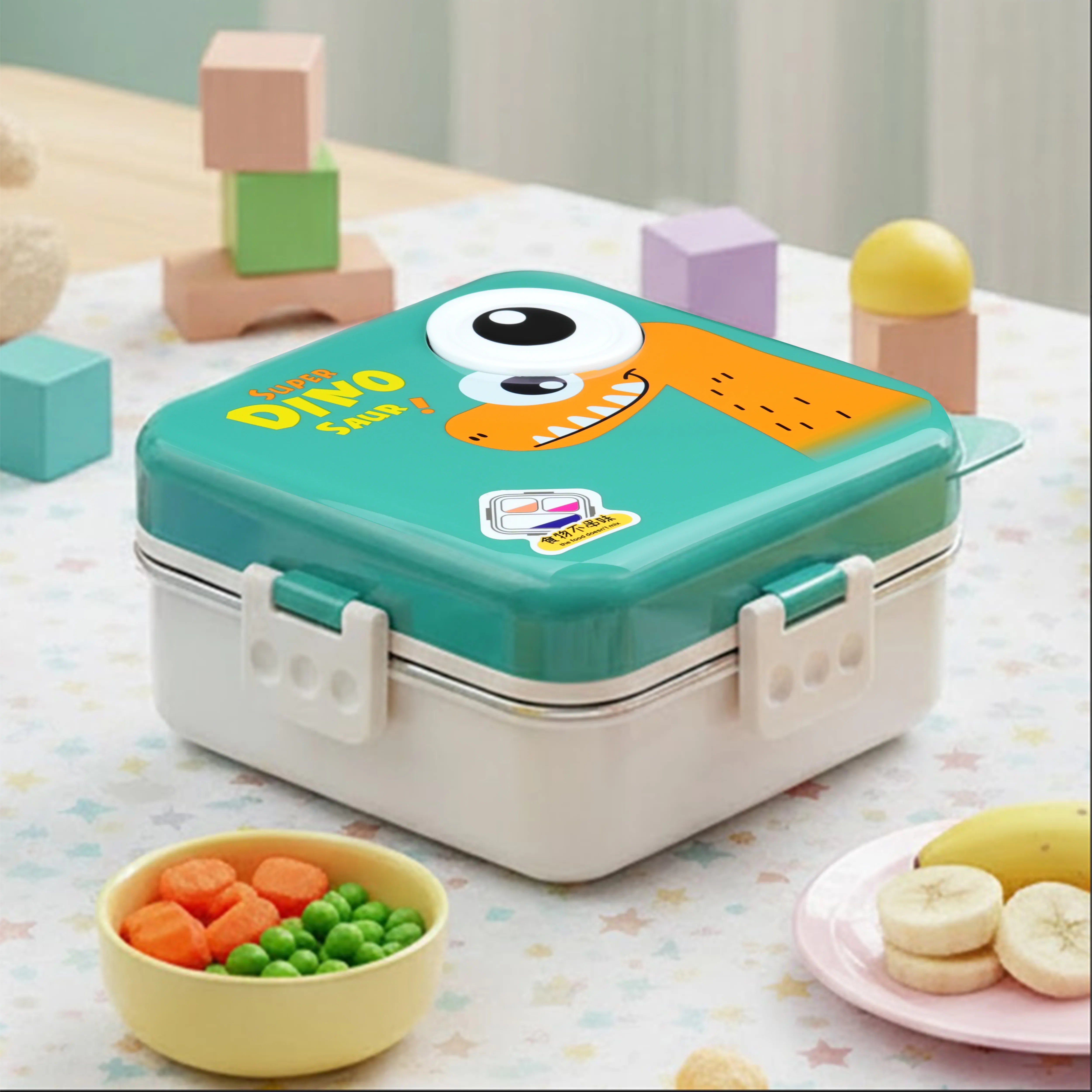 Super Dino Saur Double Decker Bento Lunch Box