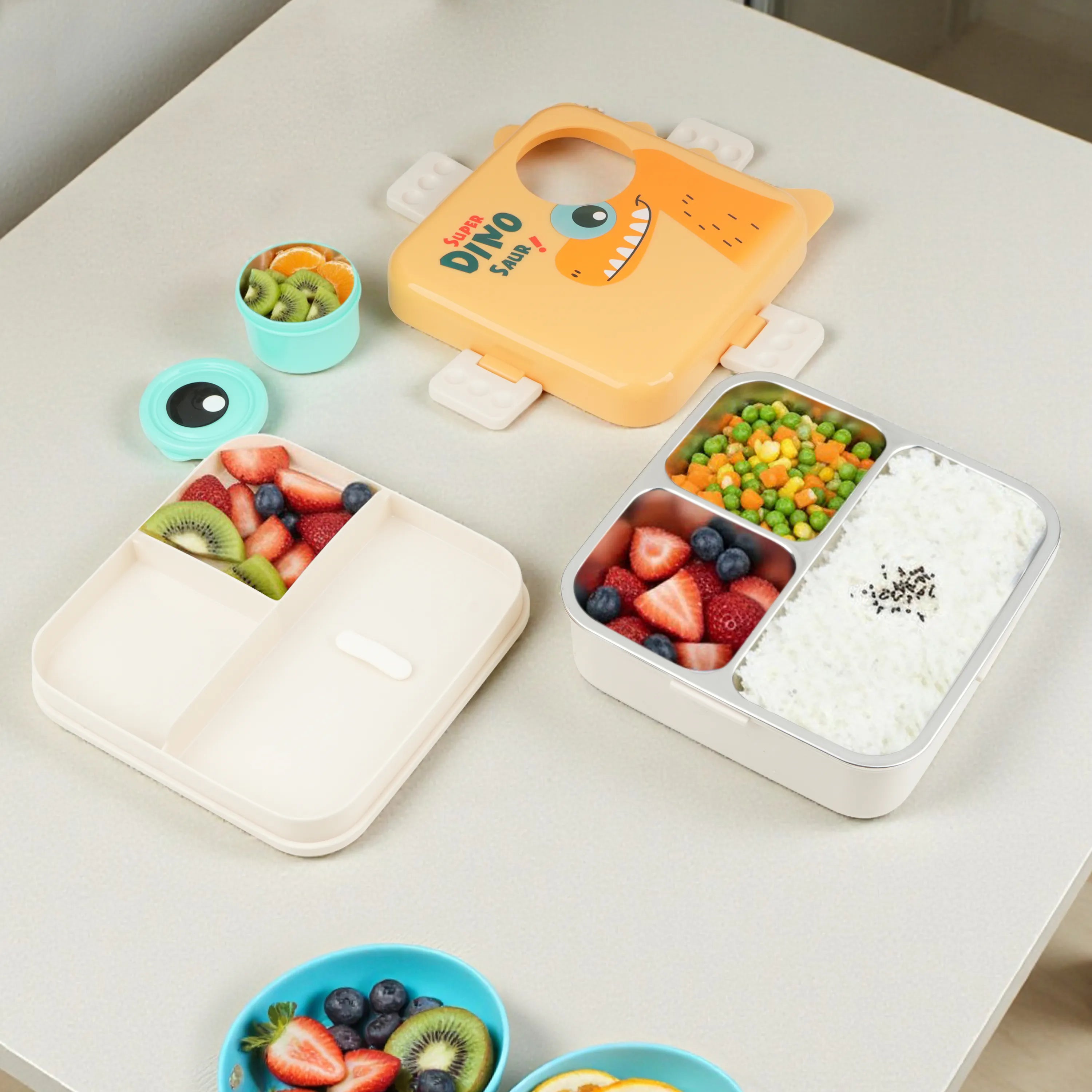 Super Dino Saur Double Decker Bento Lunch Box