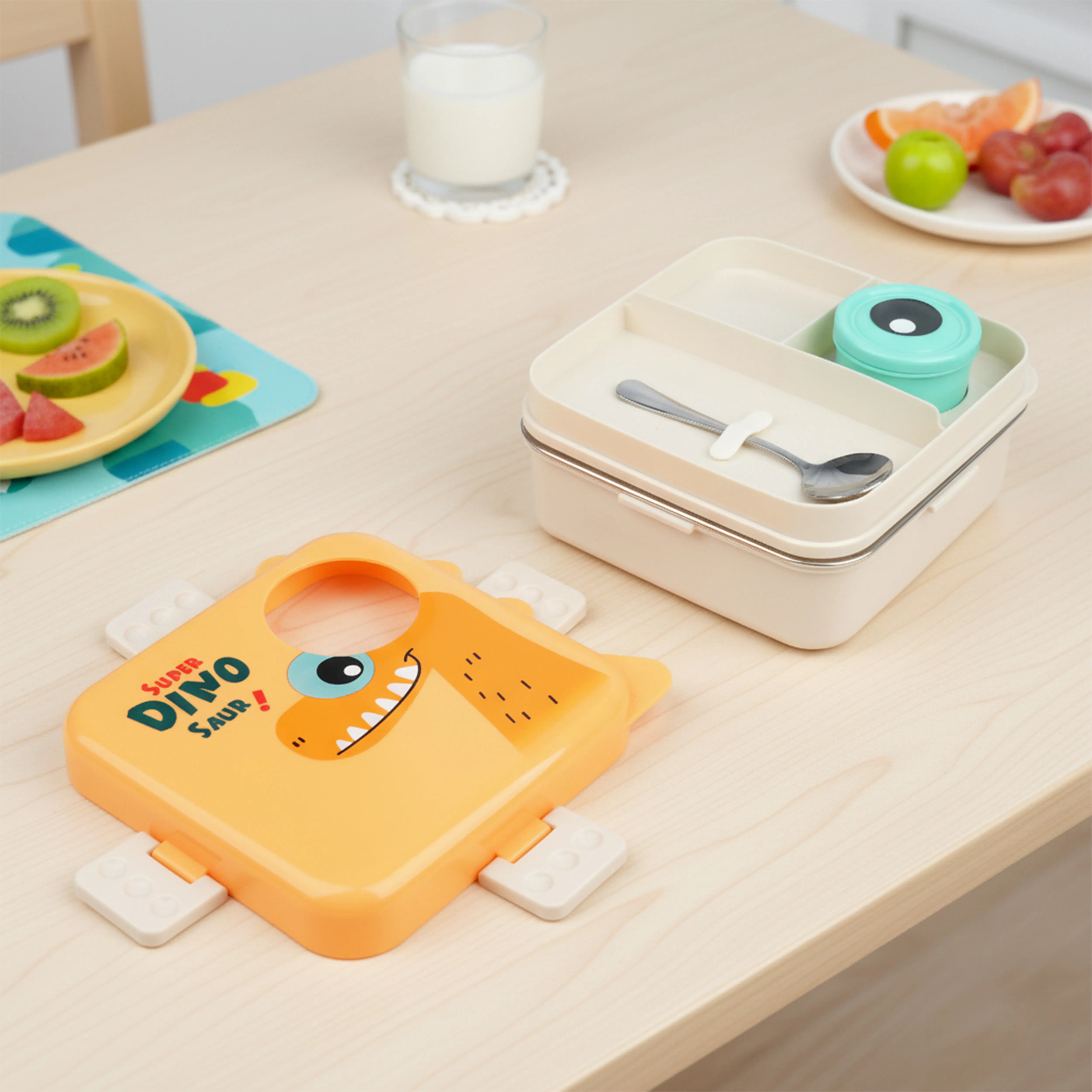 Super Dino Saur Double Decker Bento Lunch Box