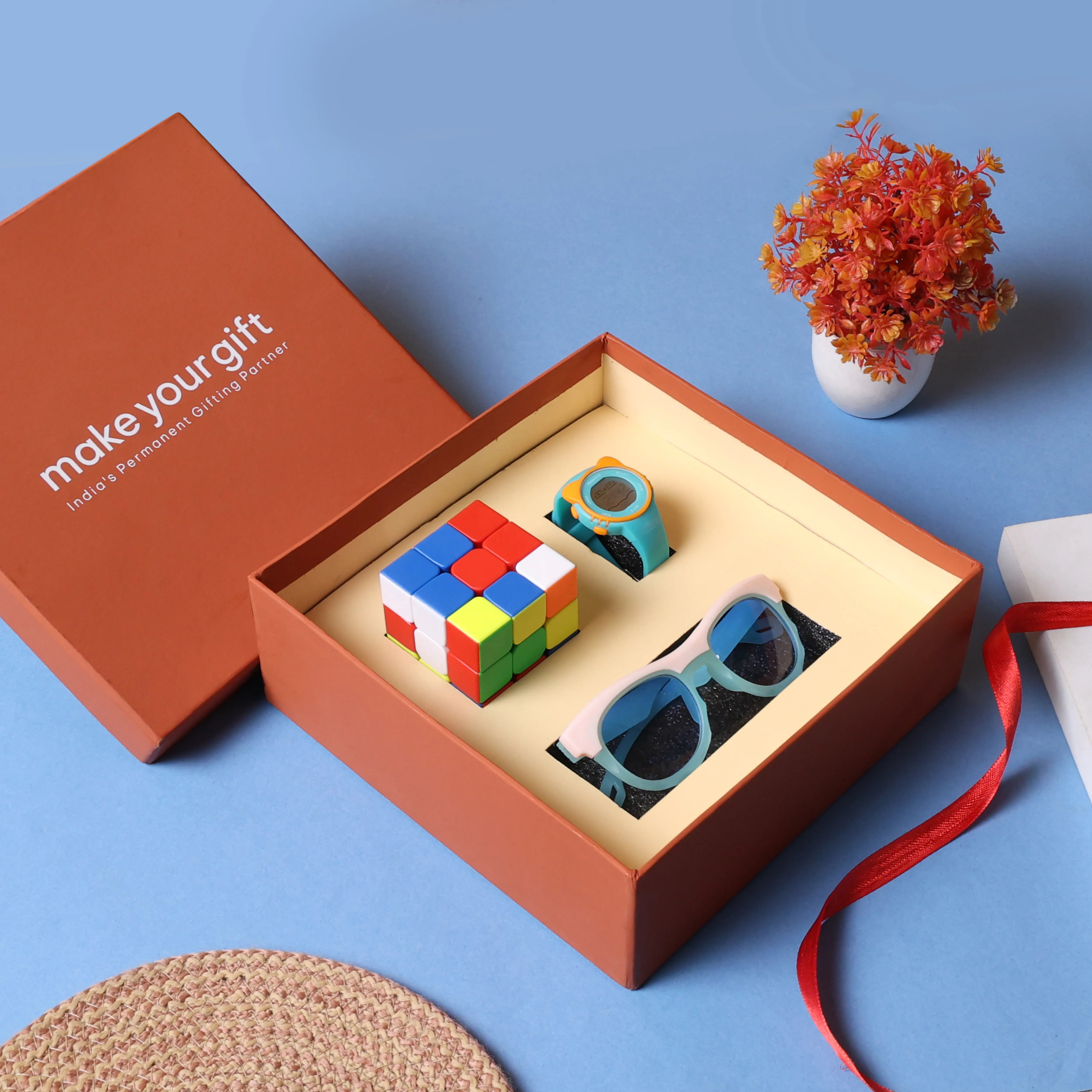 Watch & Sunglasses With Rubik's Cube Kids Gift Hamper