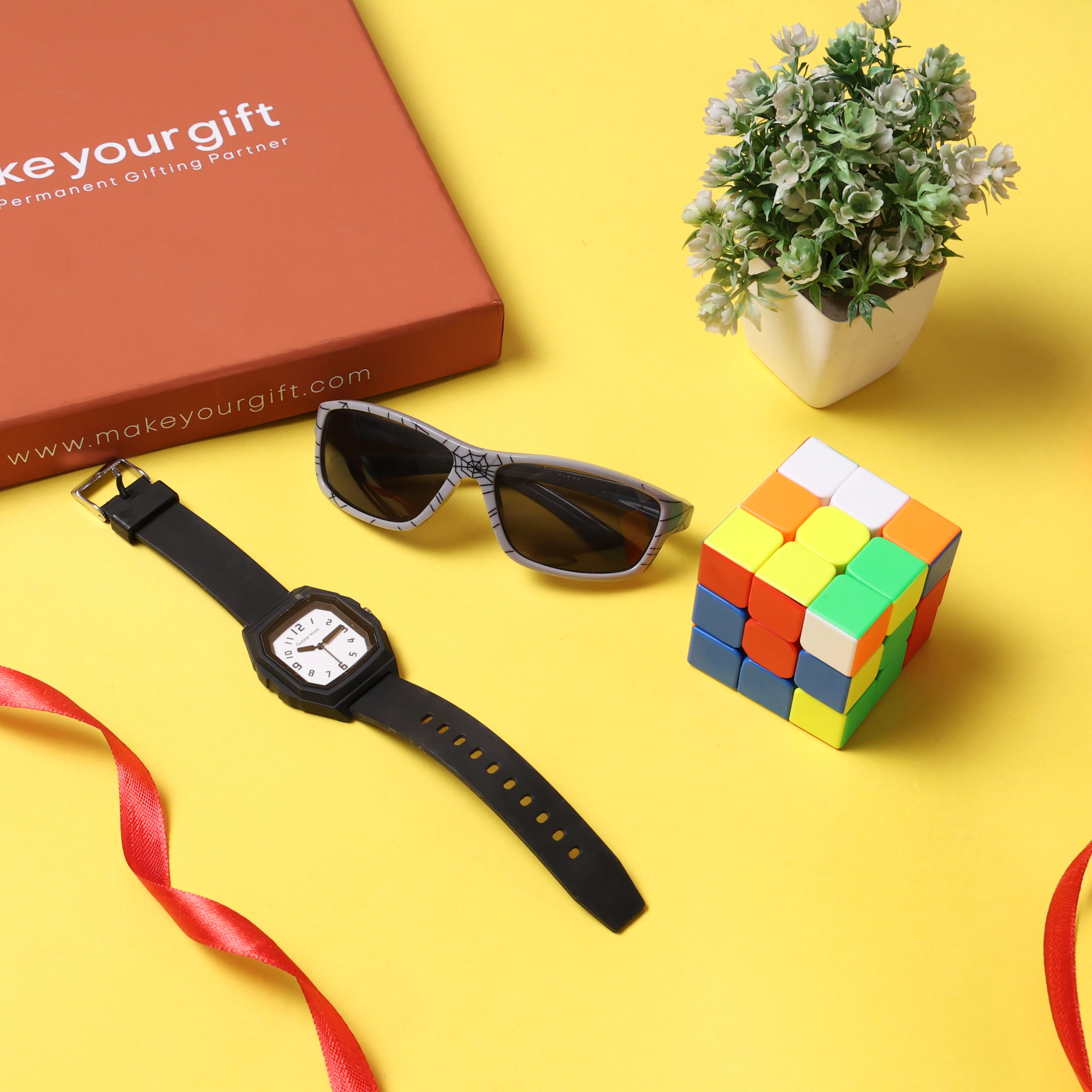 Watch & Sunglasses With Rubik's Cube Kids Gift Hamper