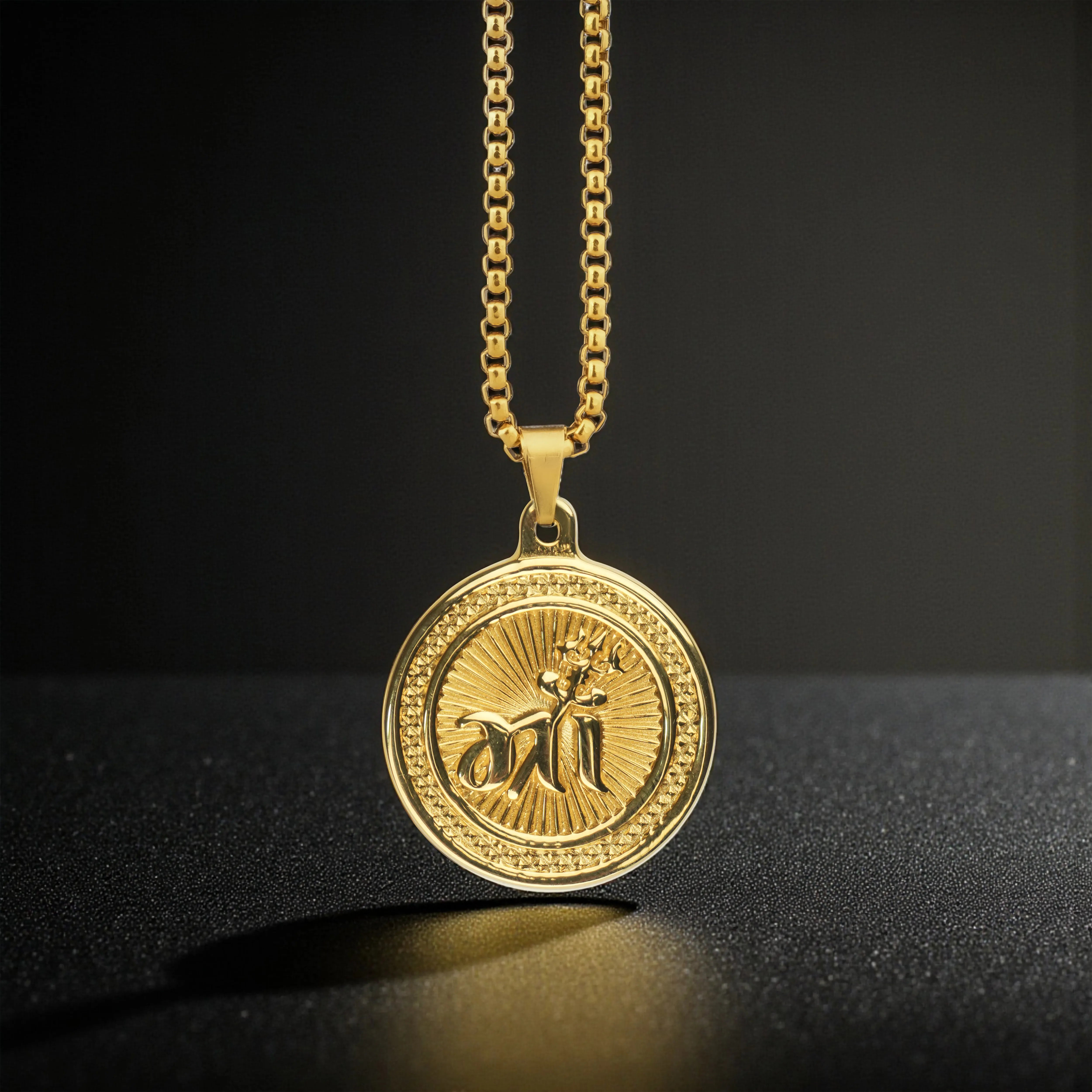 Maa Shakti Gold Plated Pendant & Chain Set