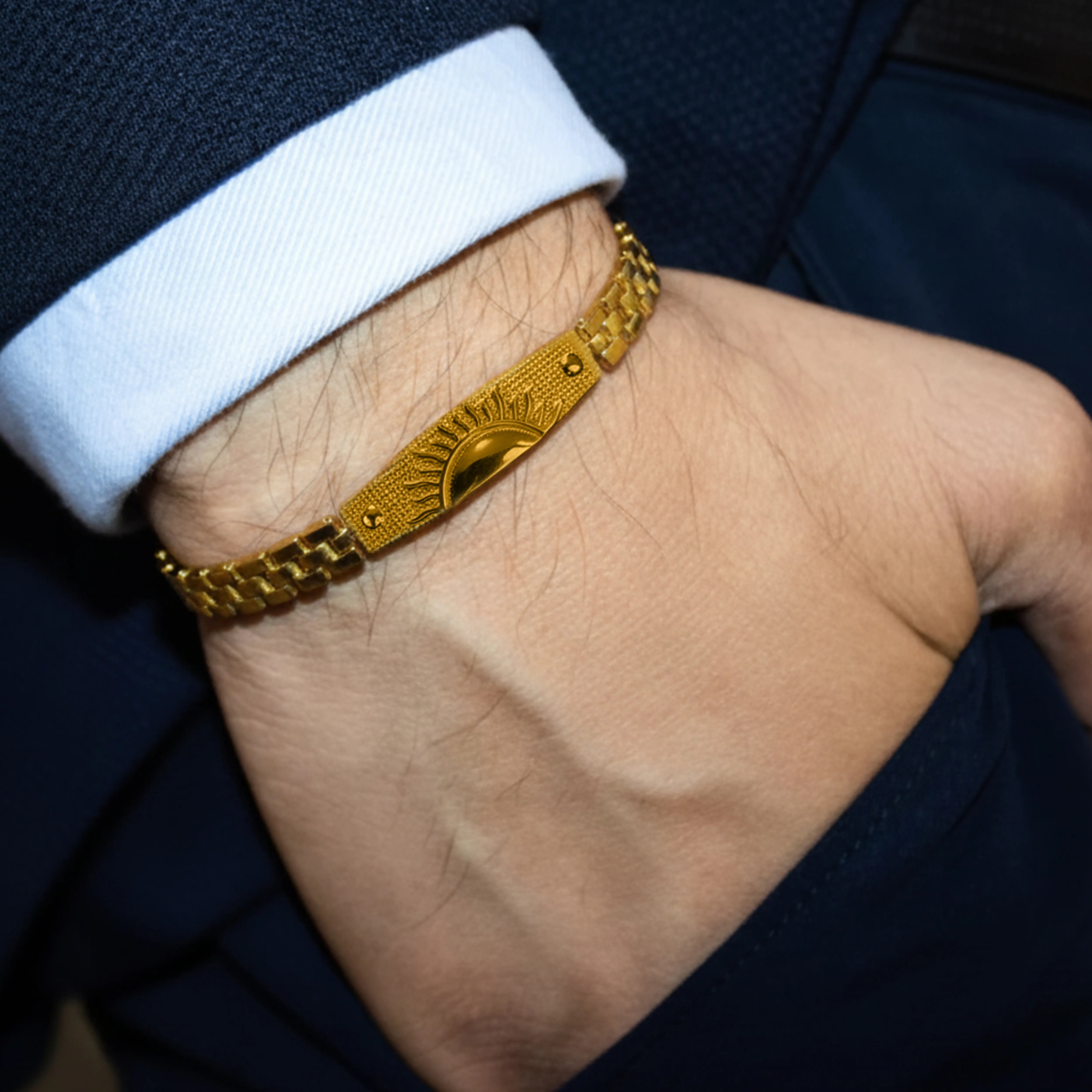 Divine Suryoday Gold Plated Spiritual Bracelet