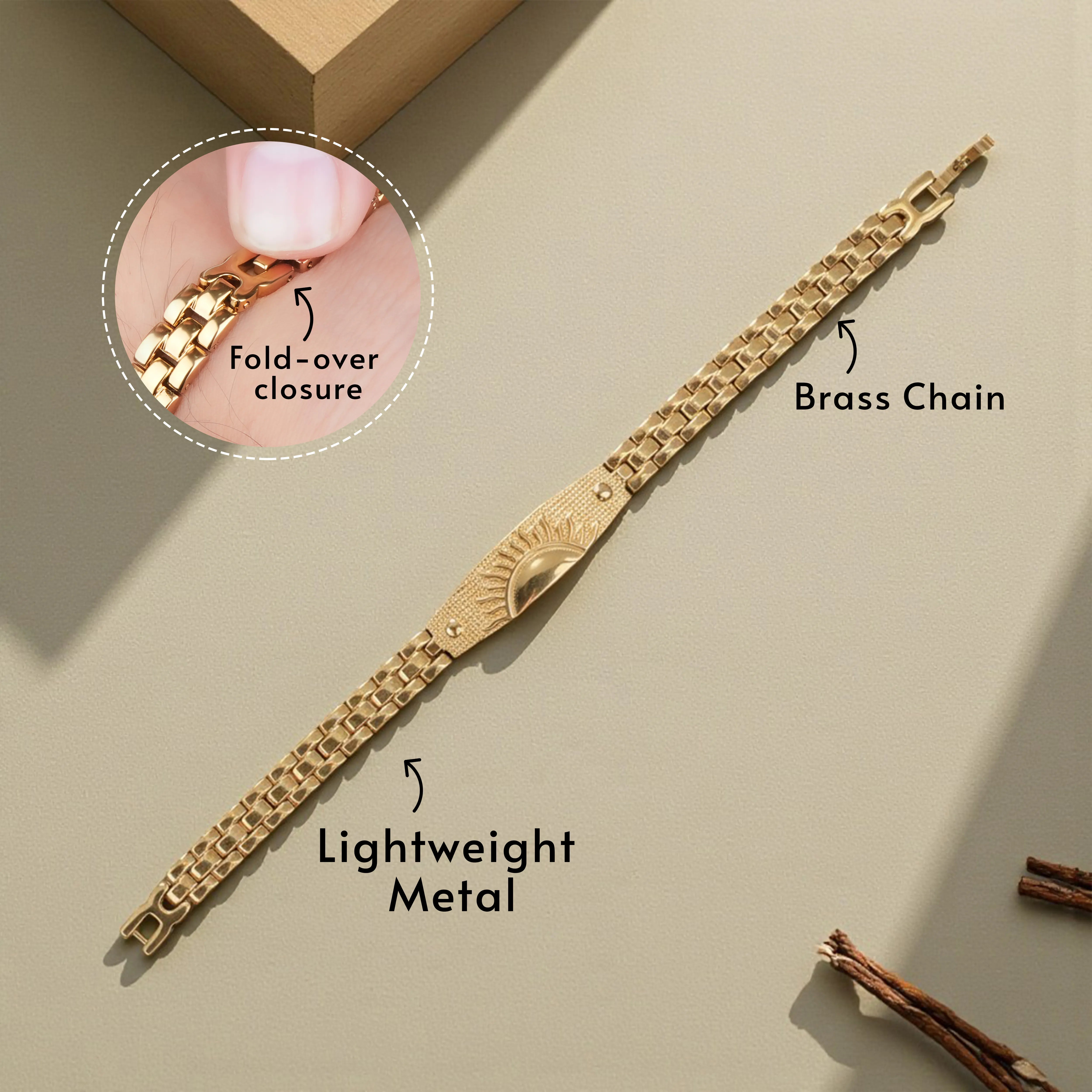 Divine Suryoday Gold Plated Spiritual Bracelet