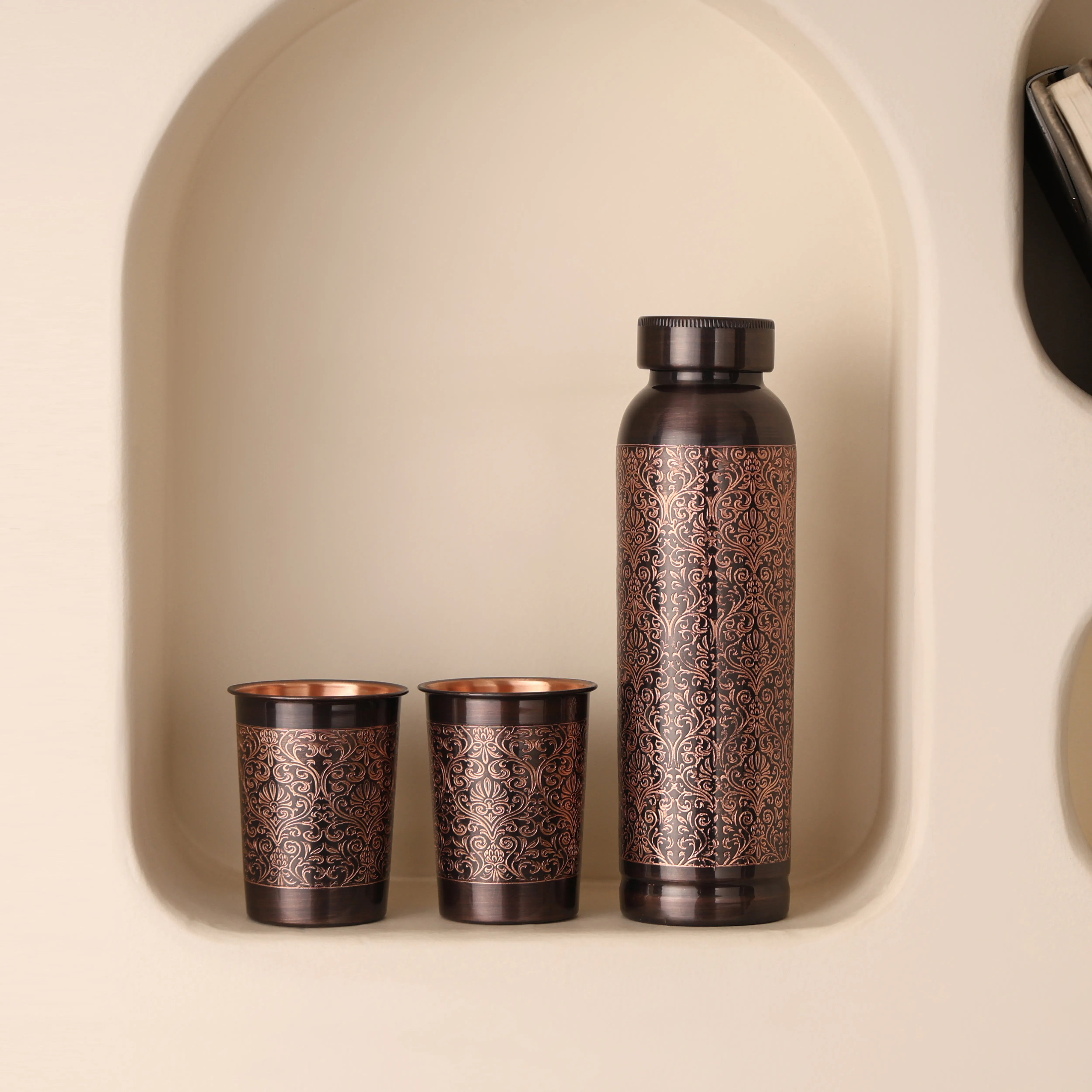 Regal Copper Heritage Bottle & Glass Set